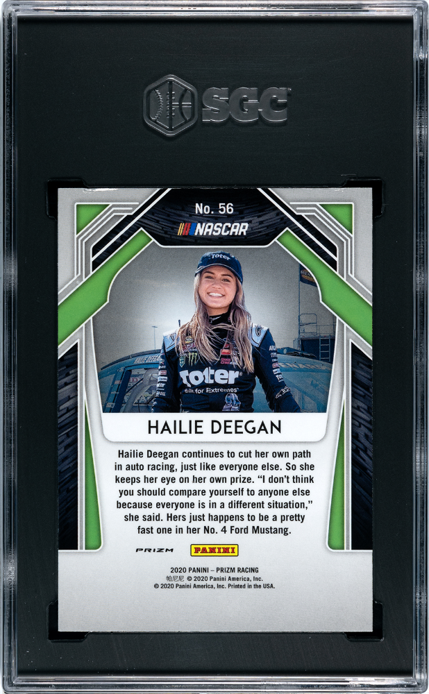 2020 Panini Prizm Hailie Deegan Silver Rookie #56 SGC Authentic
