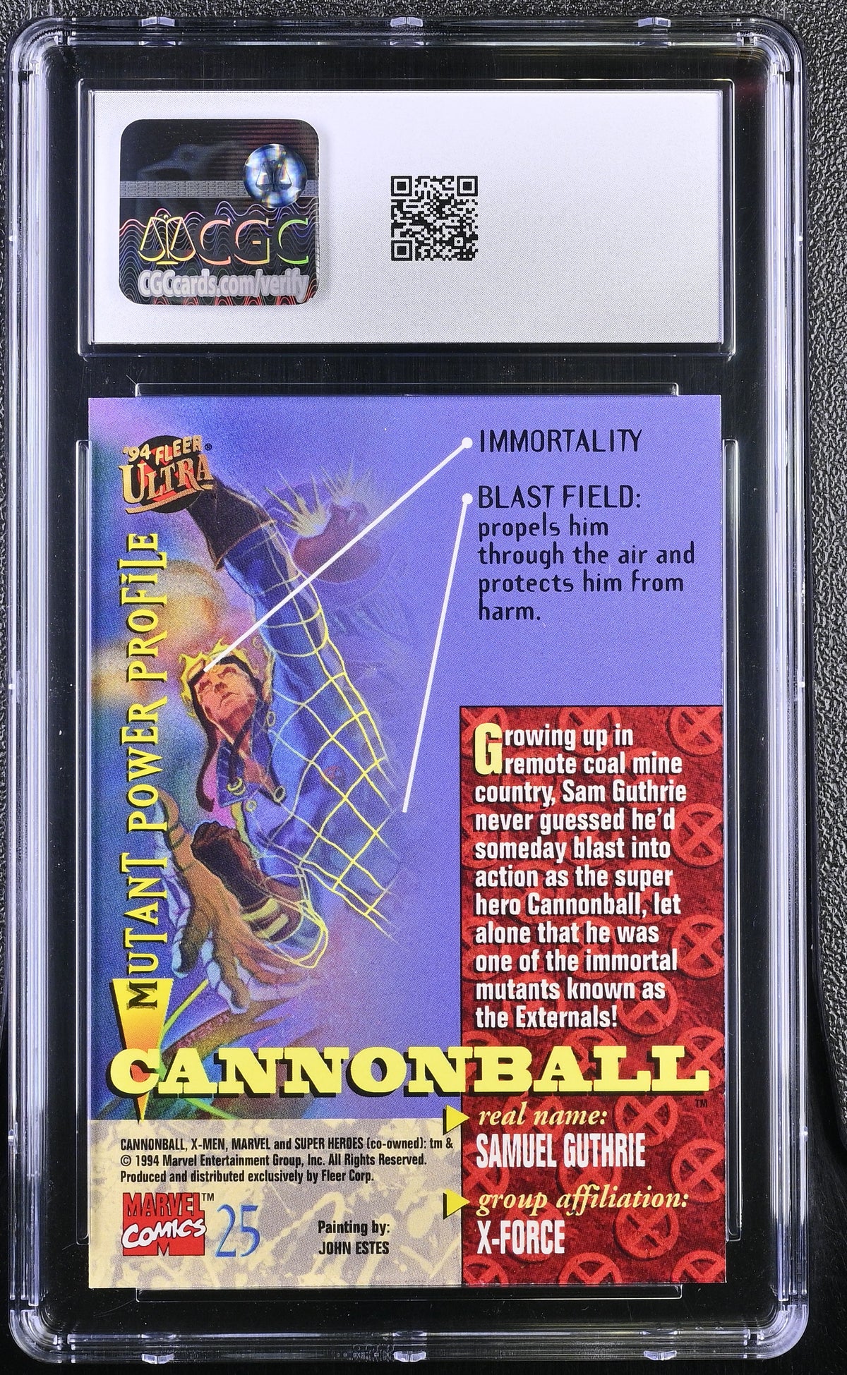 1994 Fleer Ultra X-Men Cannonball #25 CGC 10