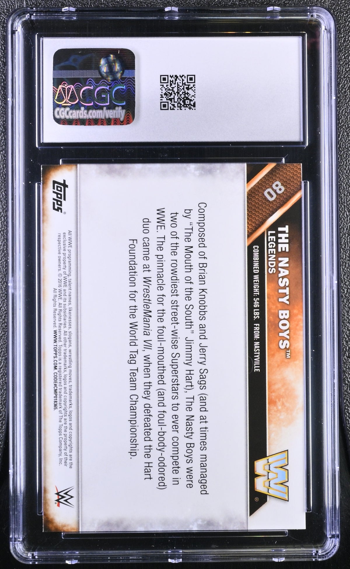 2016 Topps WWE The Nasty Boys #80 CGC 9.5