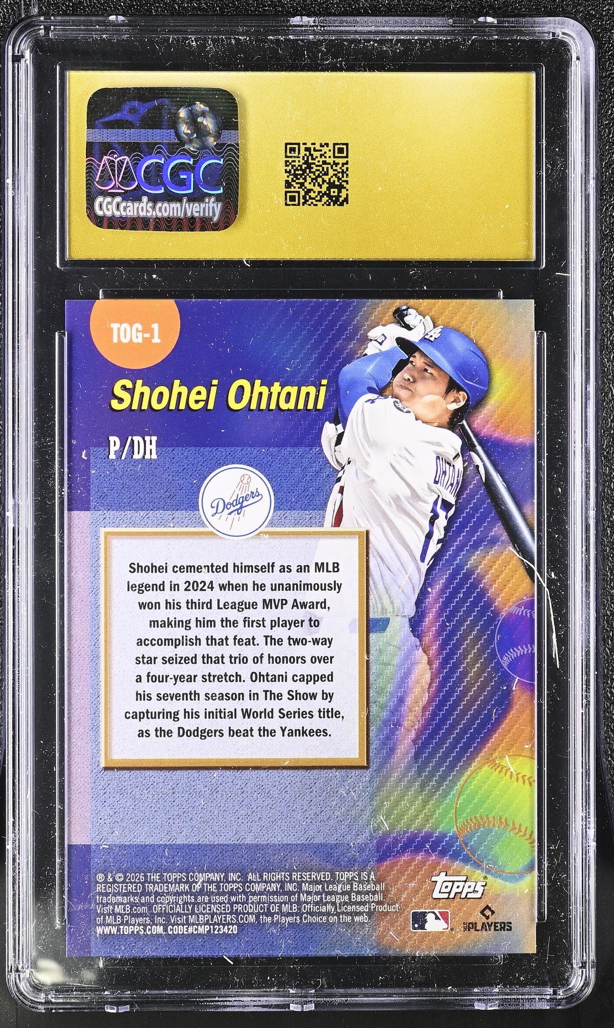2026 Topps Shohei Ohtani Titans of the Game #TOG-1 CGC Pristine 10 LA Dodgers