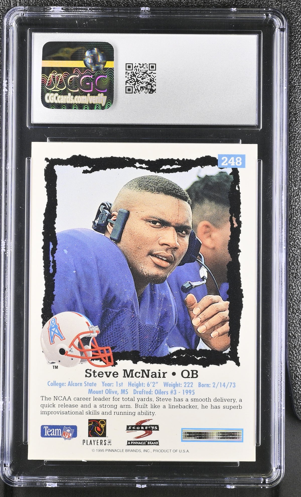 1995 Score Steve McNair Rookie #248 CGC 10 Tennessee Titans