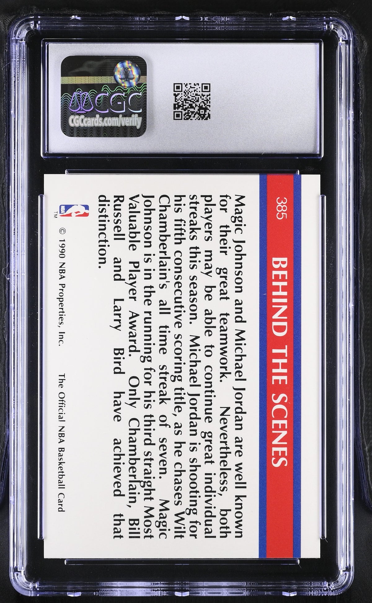 1990-91 Hoops Super Streaks Magic Johnson/Michael Jordan #385 CGC 9.5