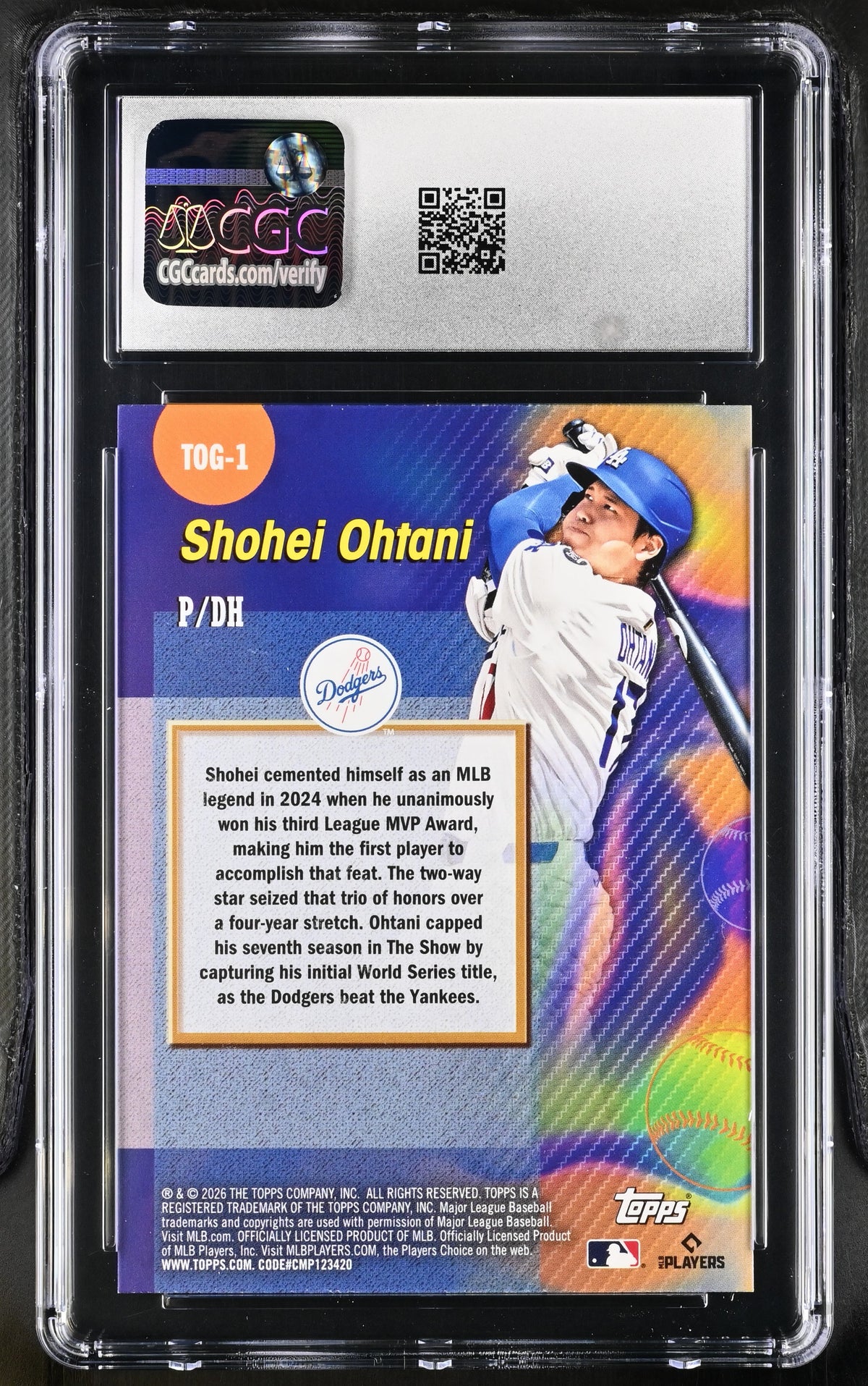 2026 Topps Shohei Ohtani Titans of the Game #TOG-1 CGC 9.5 Los Angeles Dodgers