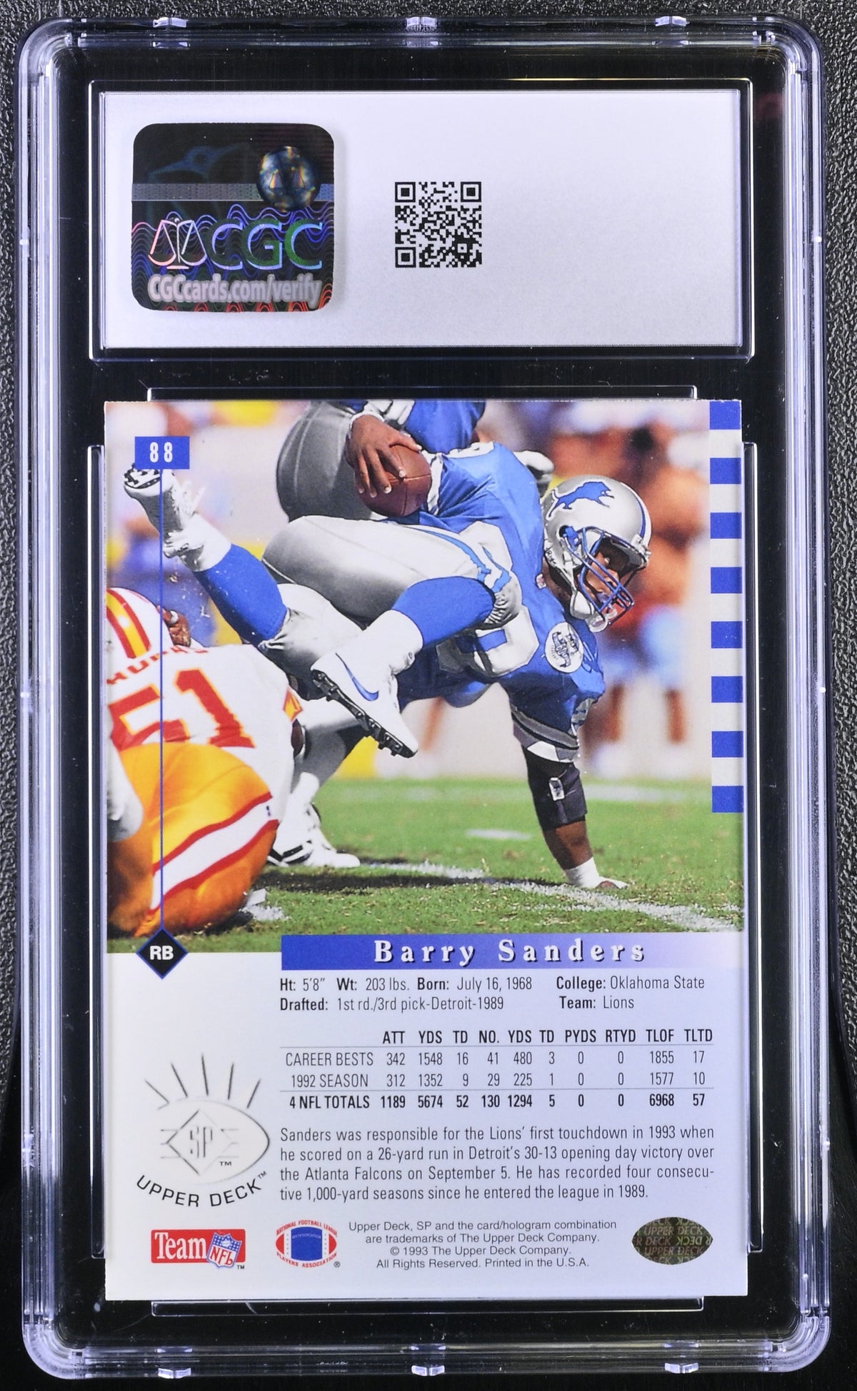 1993 SP Barry Sanders #88 CGC 9.5