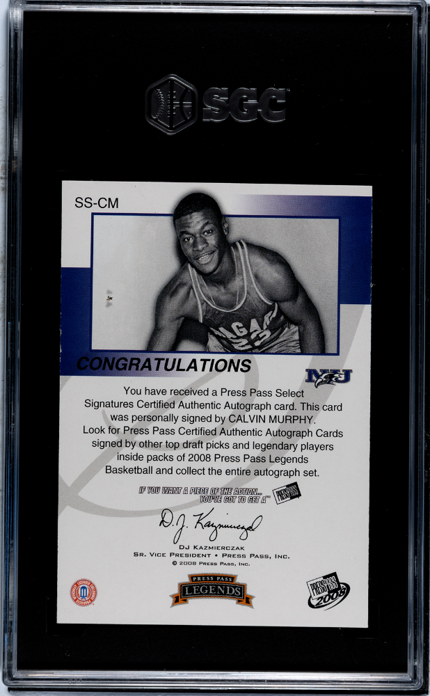 2008 Press Pass Legends Calvin Murphy Select Sigs. #SS-CM SGC 9