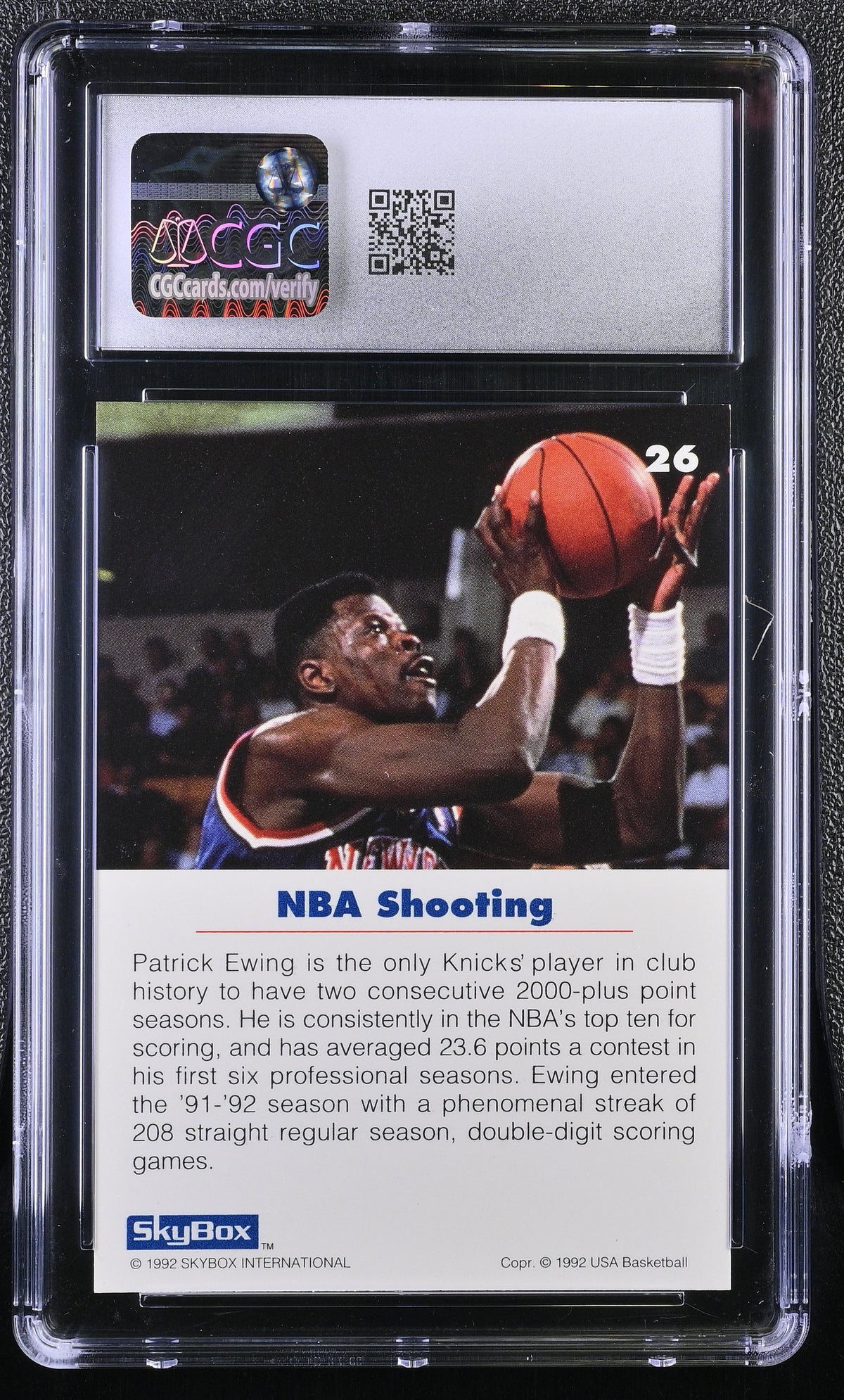 1992-93 Skybox Usa Patrick Ewing #26 CGC 9.5 New York Knicks