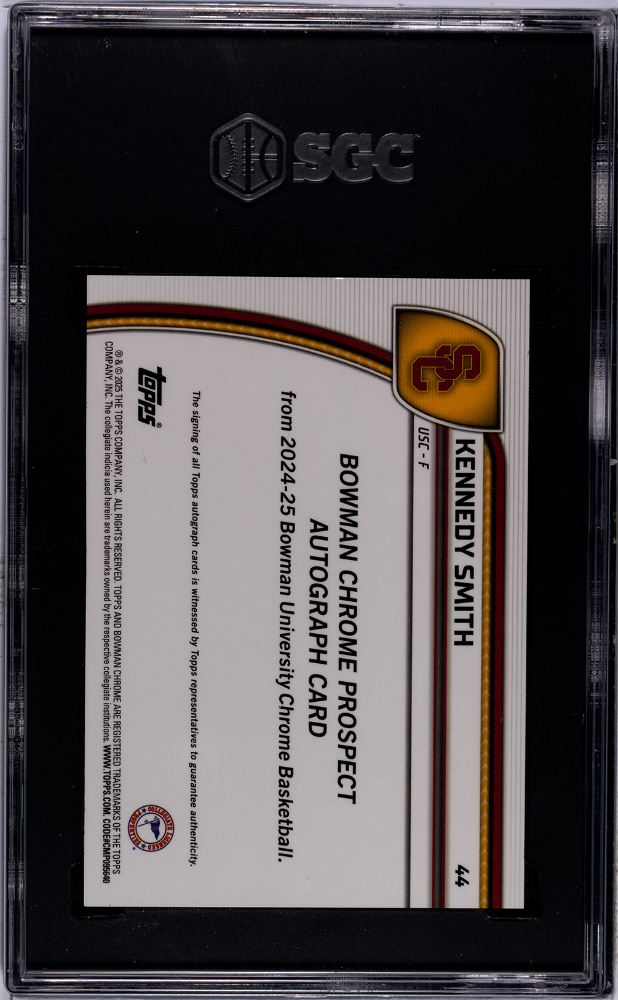 2024 Bowman U Chrome Kennedy Smith Autograph Blue Reptilian 150 #44 SGC 10