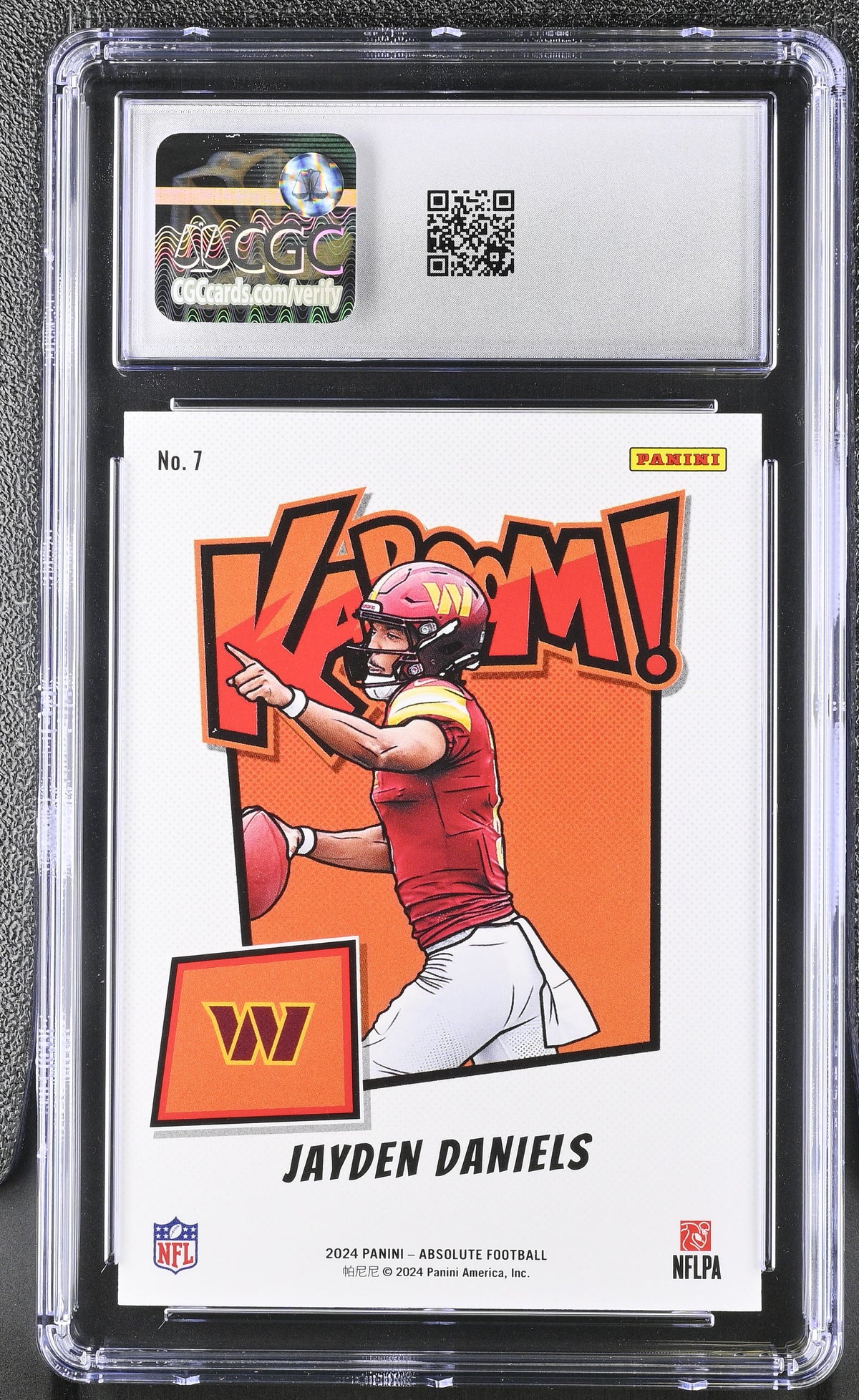 2024 Panini Absolute Jayden Daniels Rookie Kaboom! Horizontal 7 CGC 10 Commander