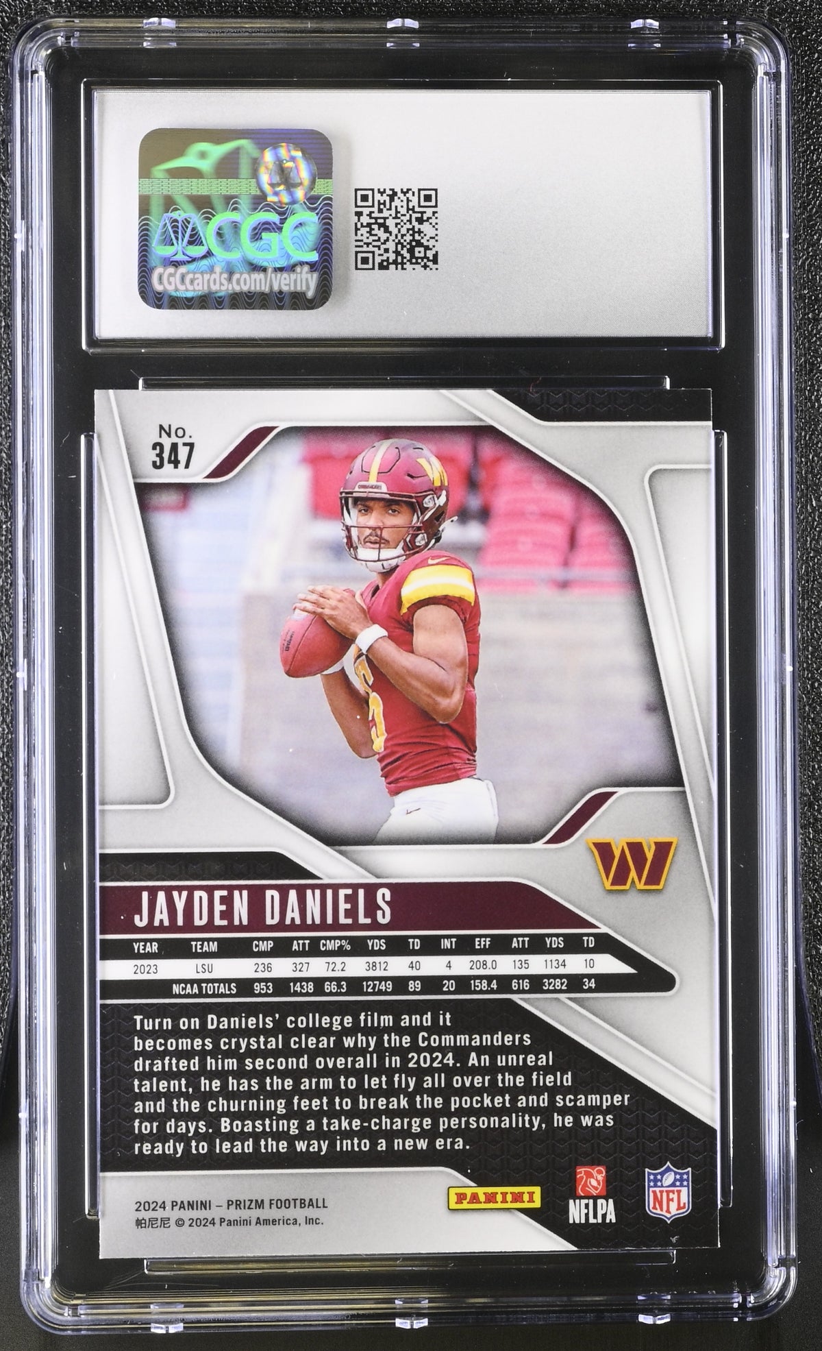 2024 Panini Prizm Jayden Daniels #347 CGC 9