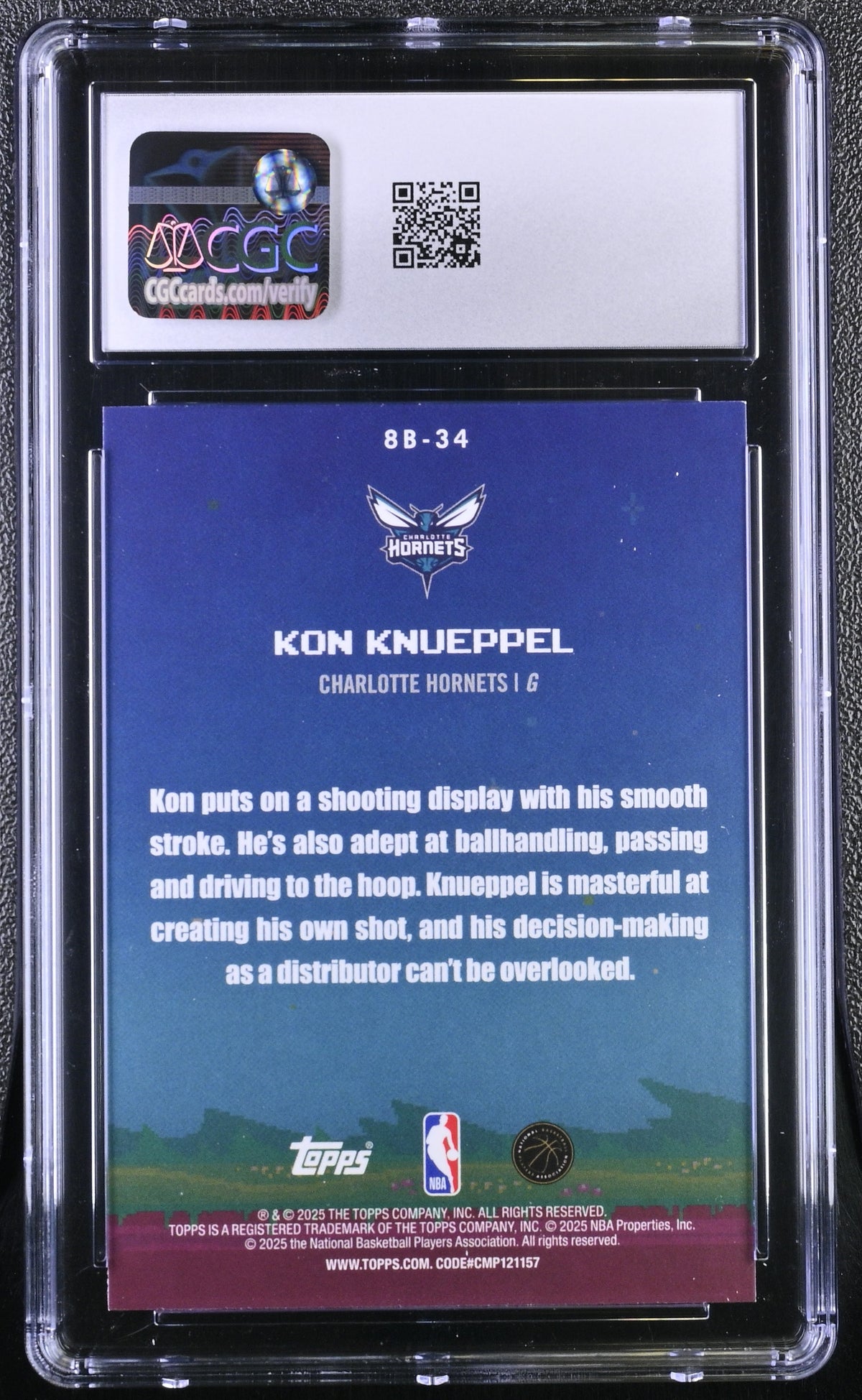 2025-26 Topps Kon Knueppel Rookie 8-Bit Ballers #8B-34 CGC 9.5 Charlotte Hornets
