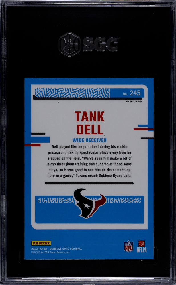 2023 Donruss Optic Tank Dell Holo Prizm #245 SGC 9.5