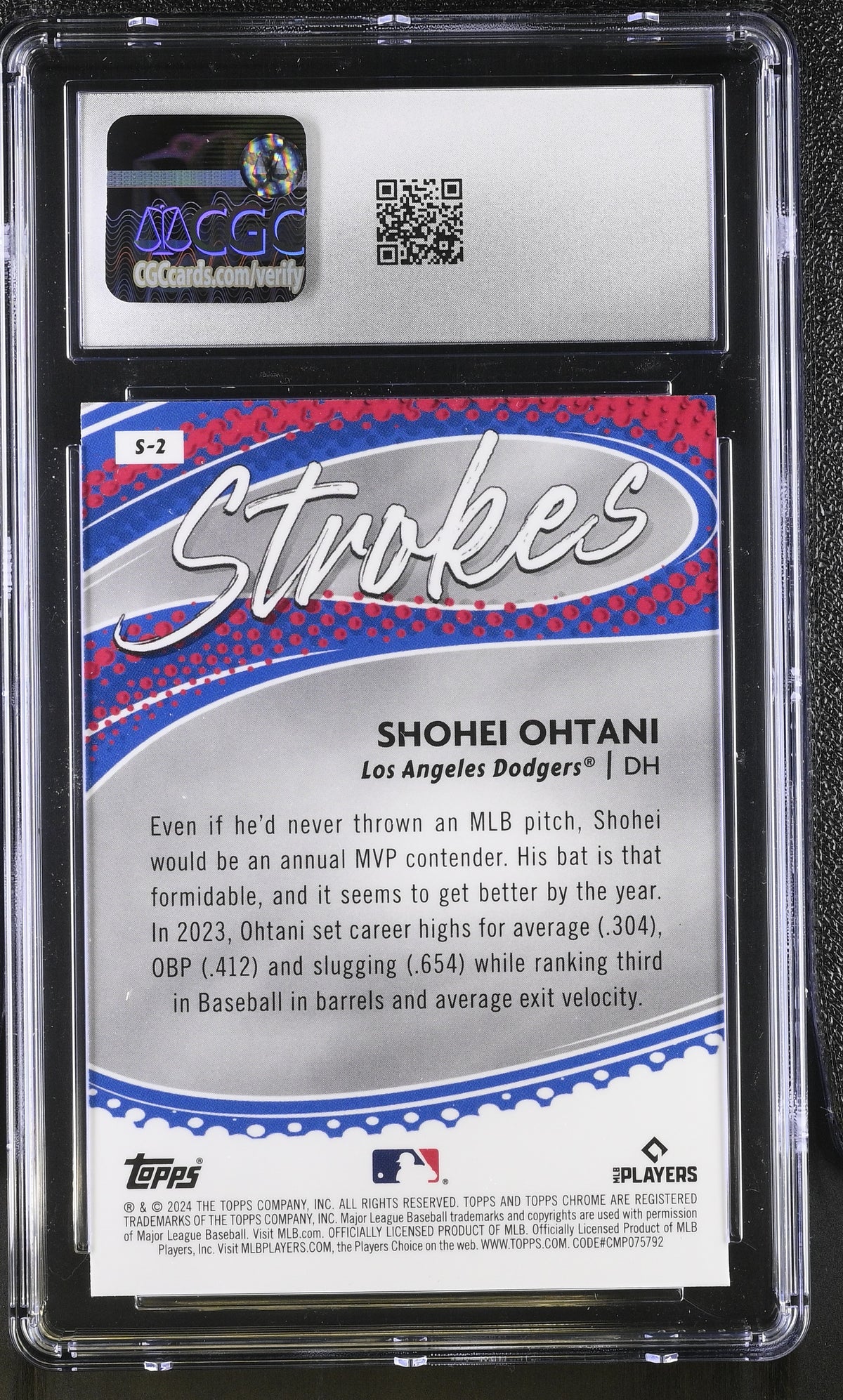 2024 Topps Chrome Shohei Ohtani Strokes #S-2 CGC 10 Los Angeles Dodgers