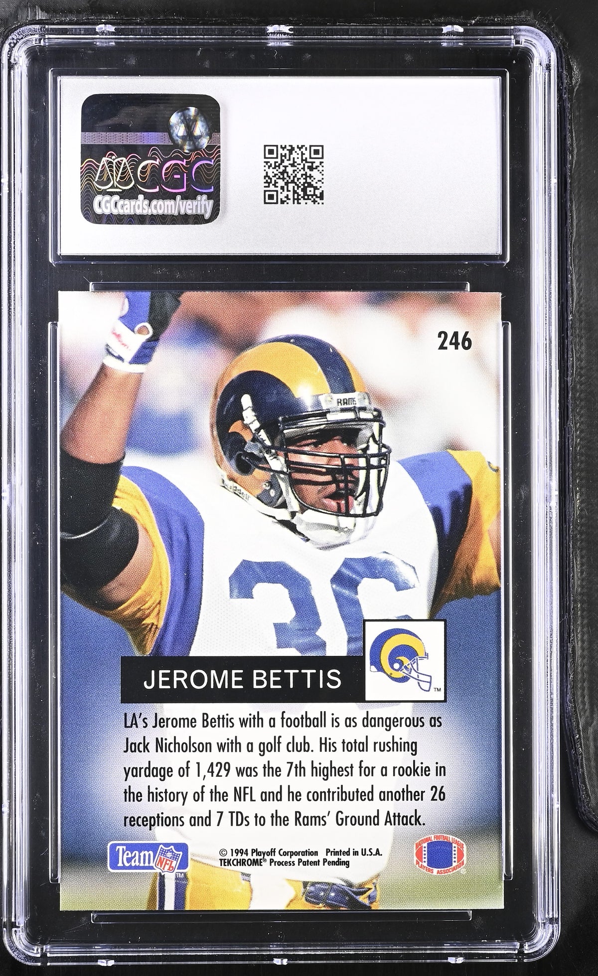 1994 Playoff Jerome Bettis #246 CGC 9