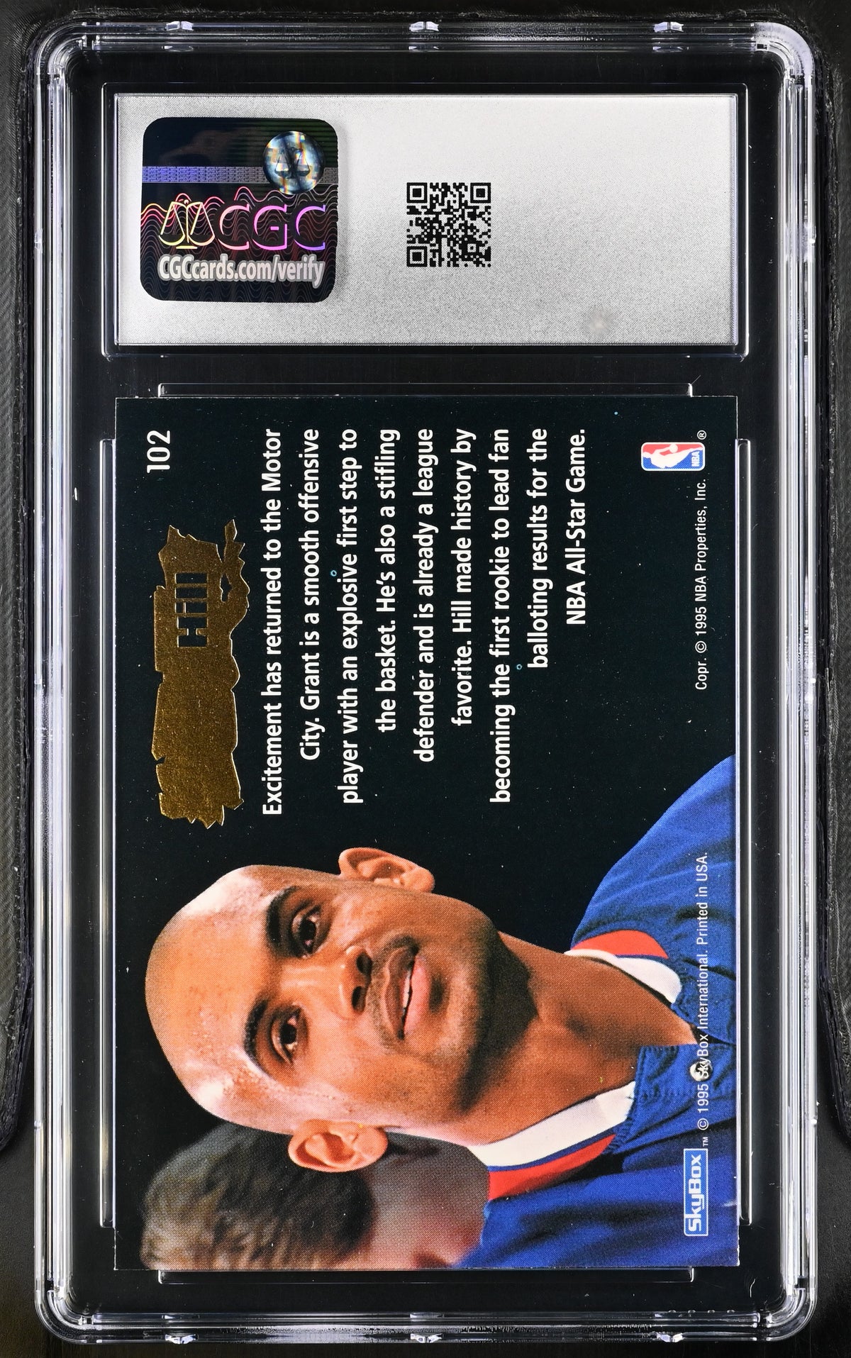 1994-95 Skybox E-Motion Grant Hill Rookie #102 CGC 9.5 Detroit Pistons