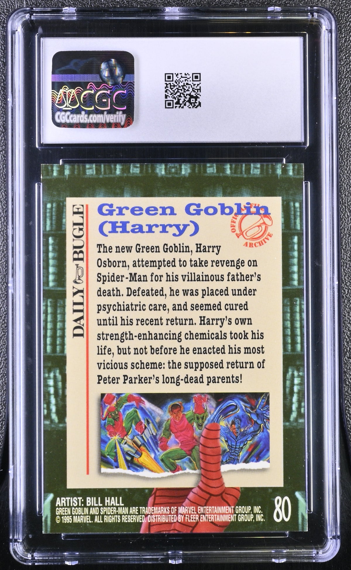 1995 Fleer Ultra Spider-Man Green Goblin #80 CGC 9.5