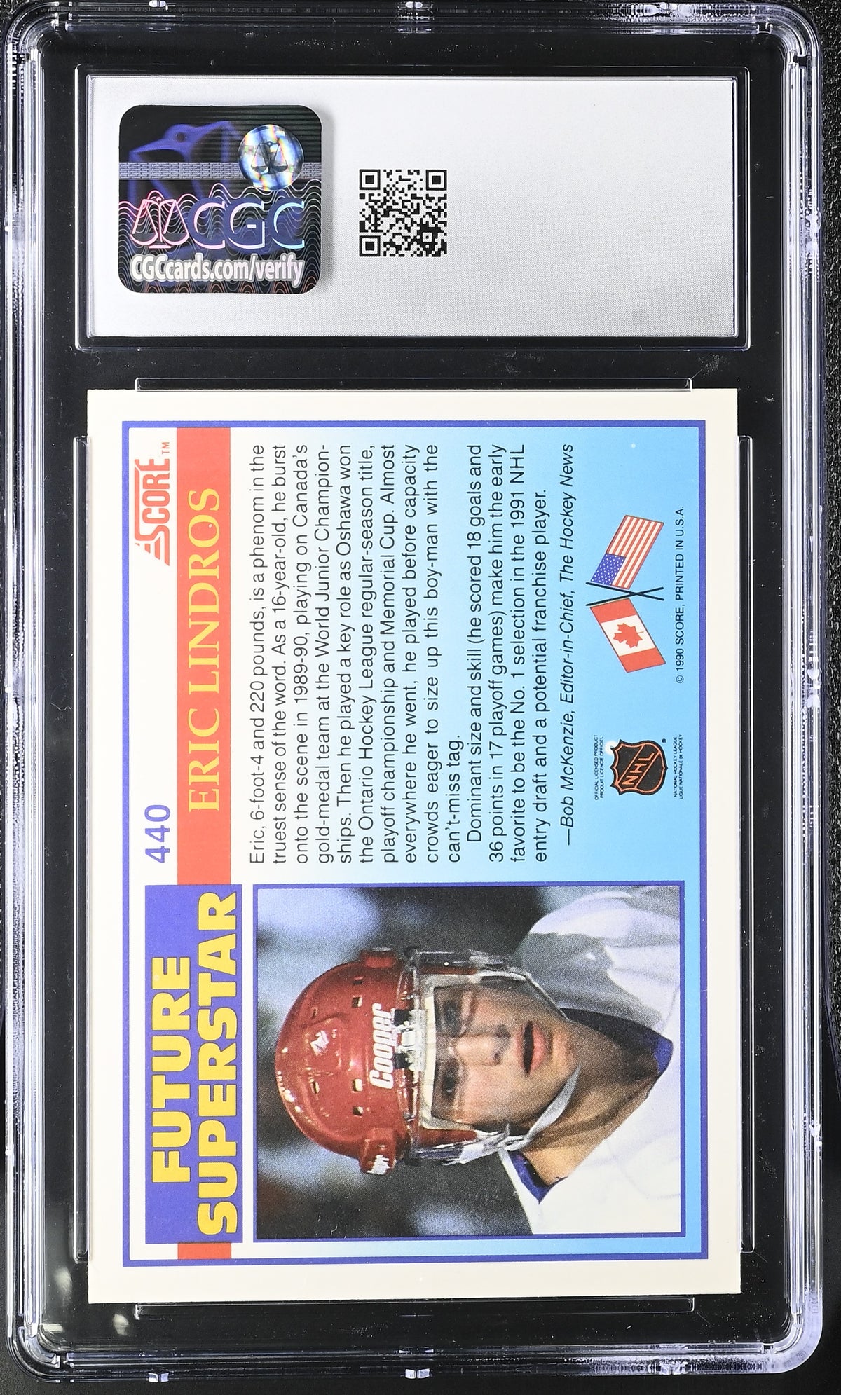 1990-91 Score Eric Lindros #440 CGC 9.5