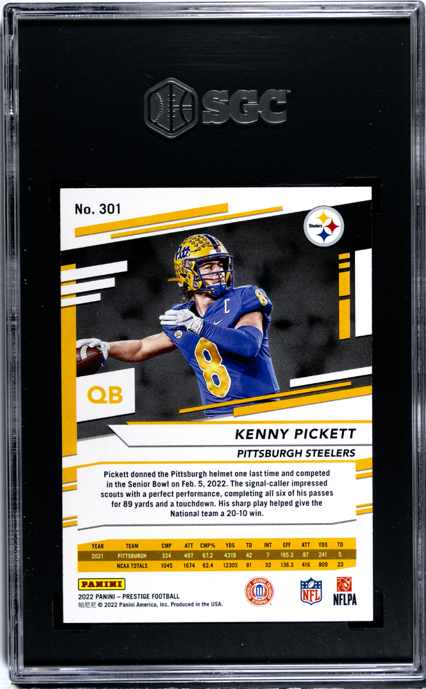 2022 Panini Prestige Kenny Pickett Xtra Points Diamond #301 SGC 9.5