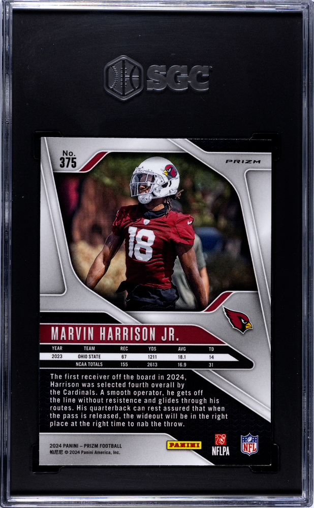 2024 Panini Prizm Marvin Harrison JR. Silver #375 SGC 8.5