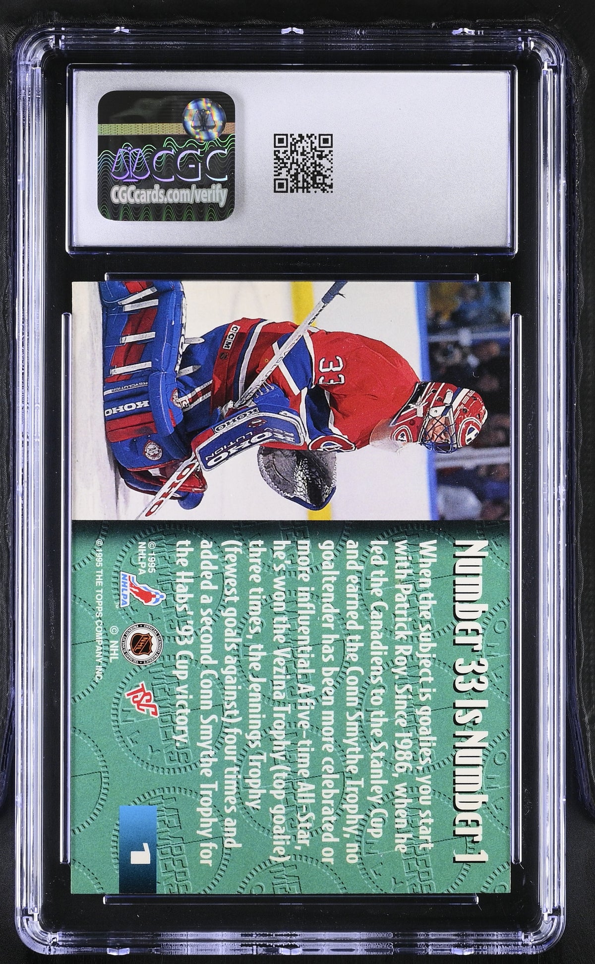 1995-96 Stadium Club Members Only Patrick Roy #1 CGC 10 Montreal Canadiens