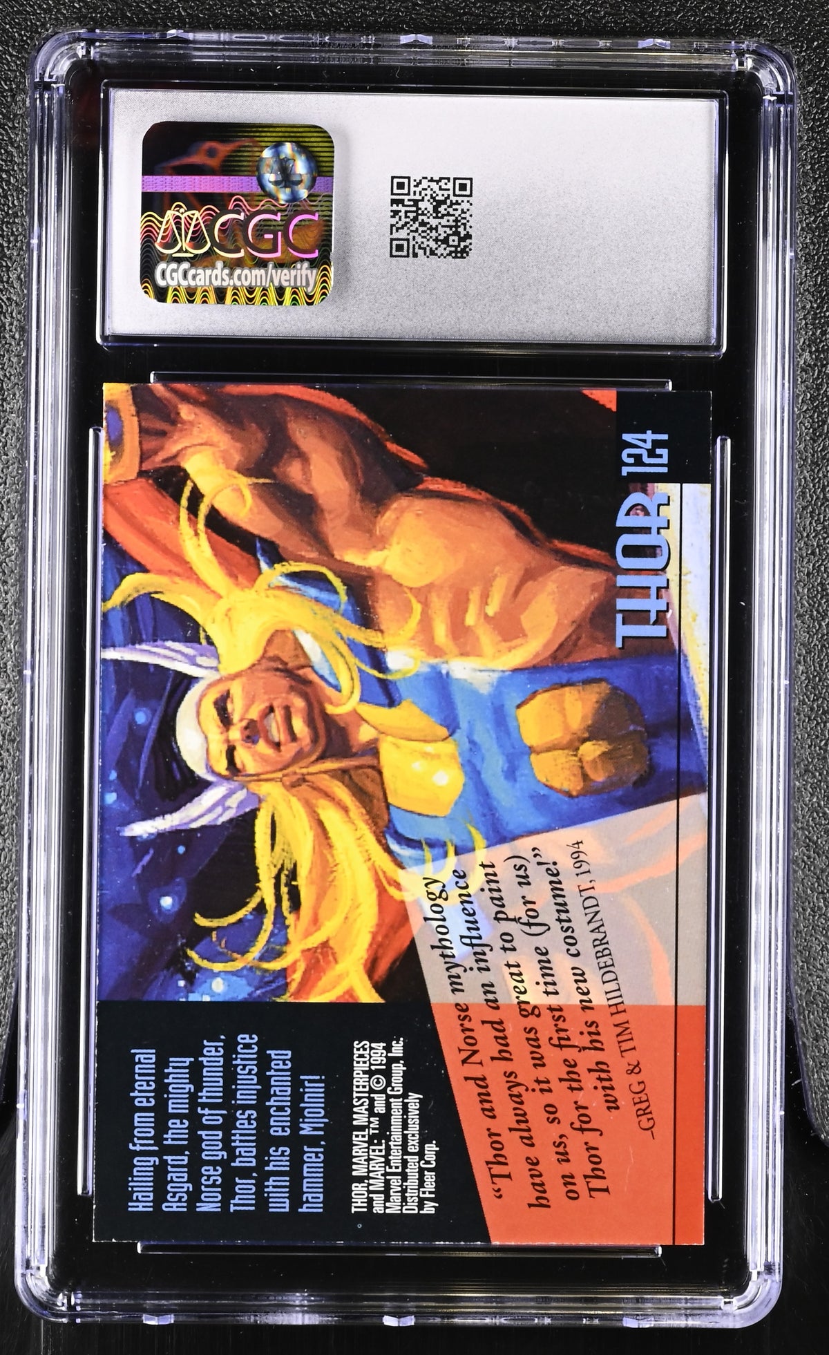 1994 Fleer Marvel Masterpieces Thor #124 CGC 9.5