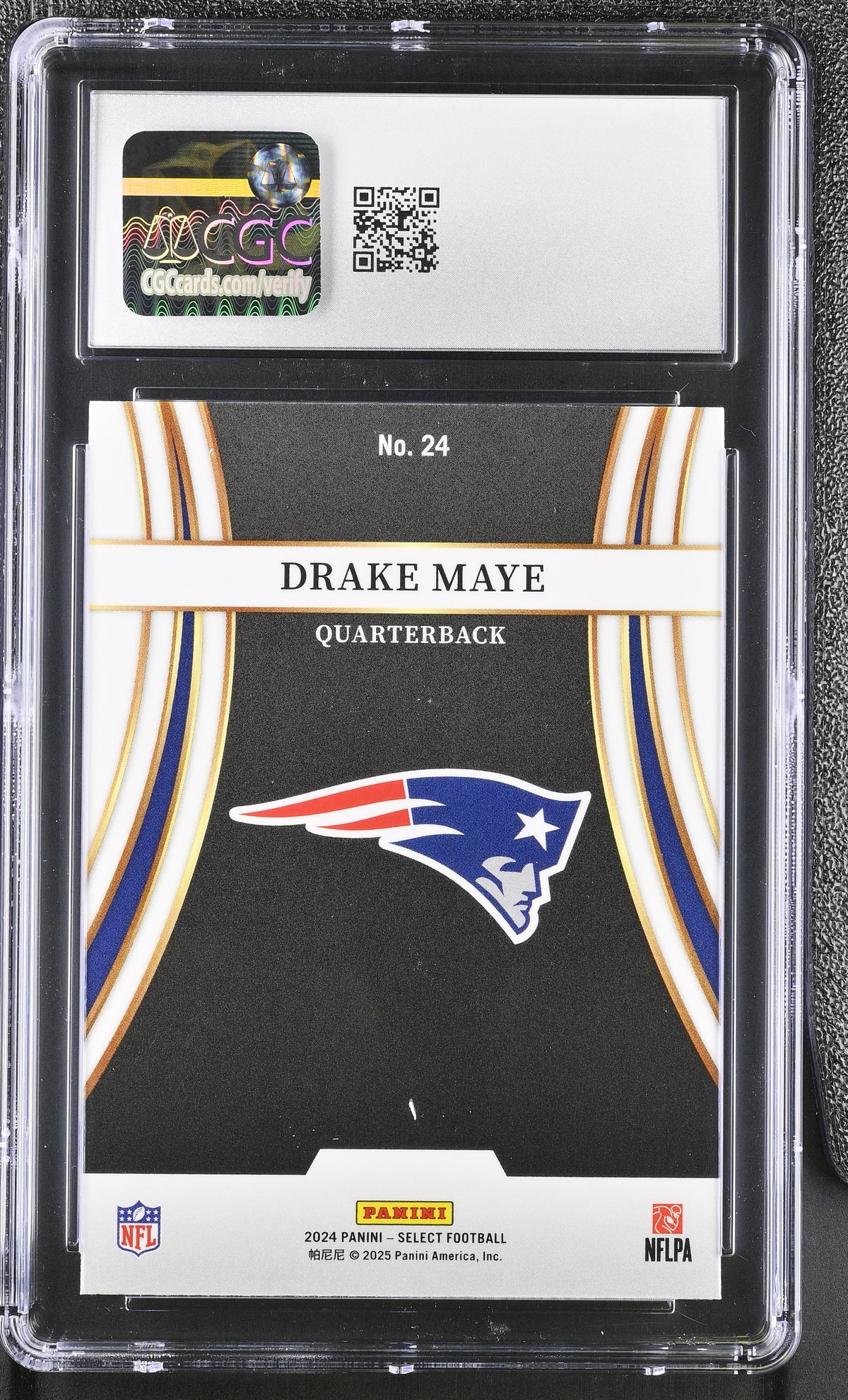 2024 Panini Select Drake Maye Rookie Turbocharged #24 CGC 10 Patriots