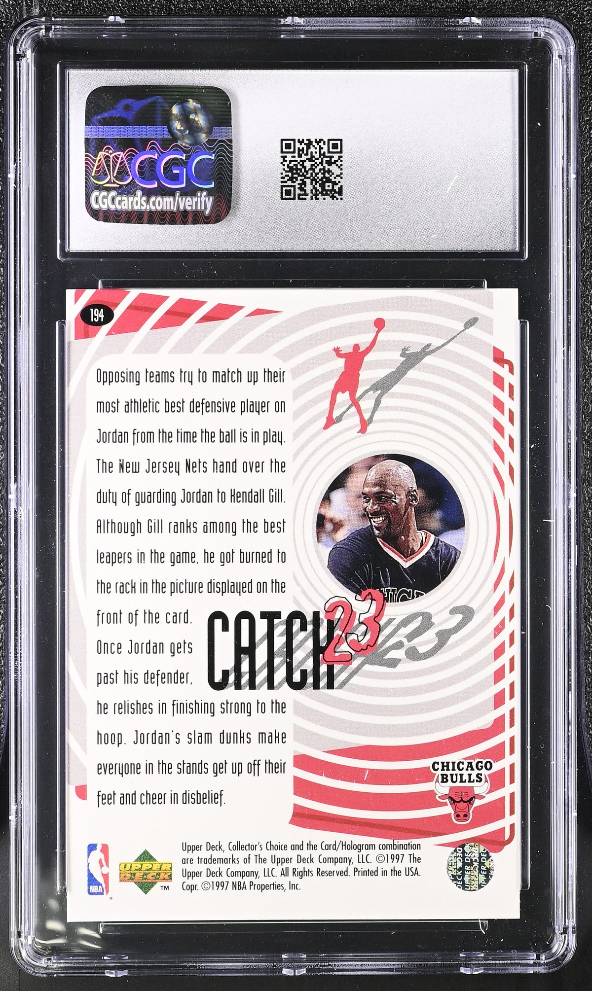 1997-98 Collector's Choice Michael Jordan #194 CGC 9 Chicago Bulls