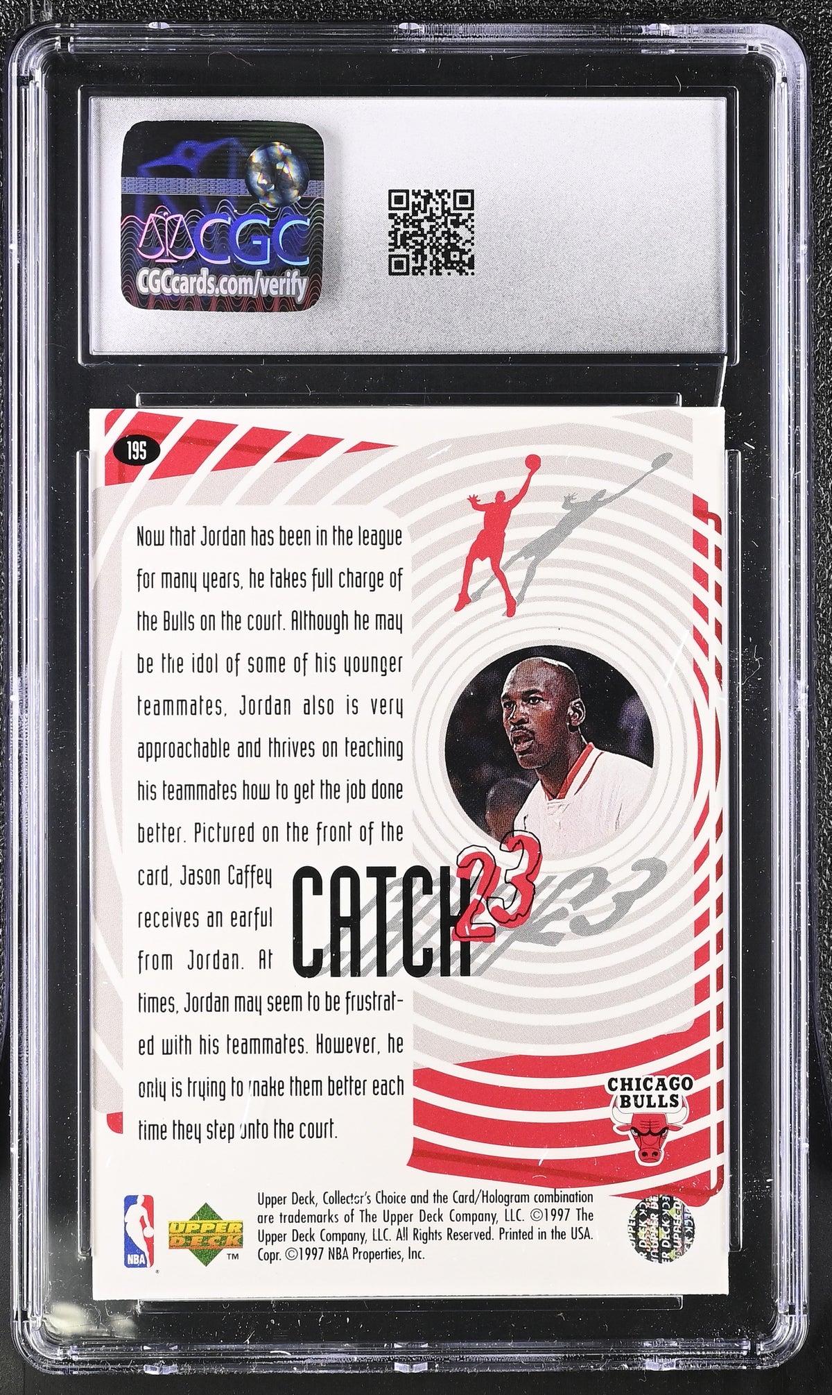 1997-98 Collector's Choice Michael Jordan #195 CGC 9 Chicago Bulls
