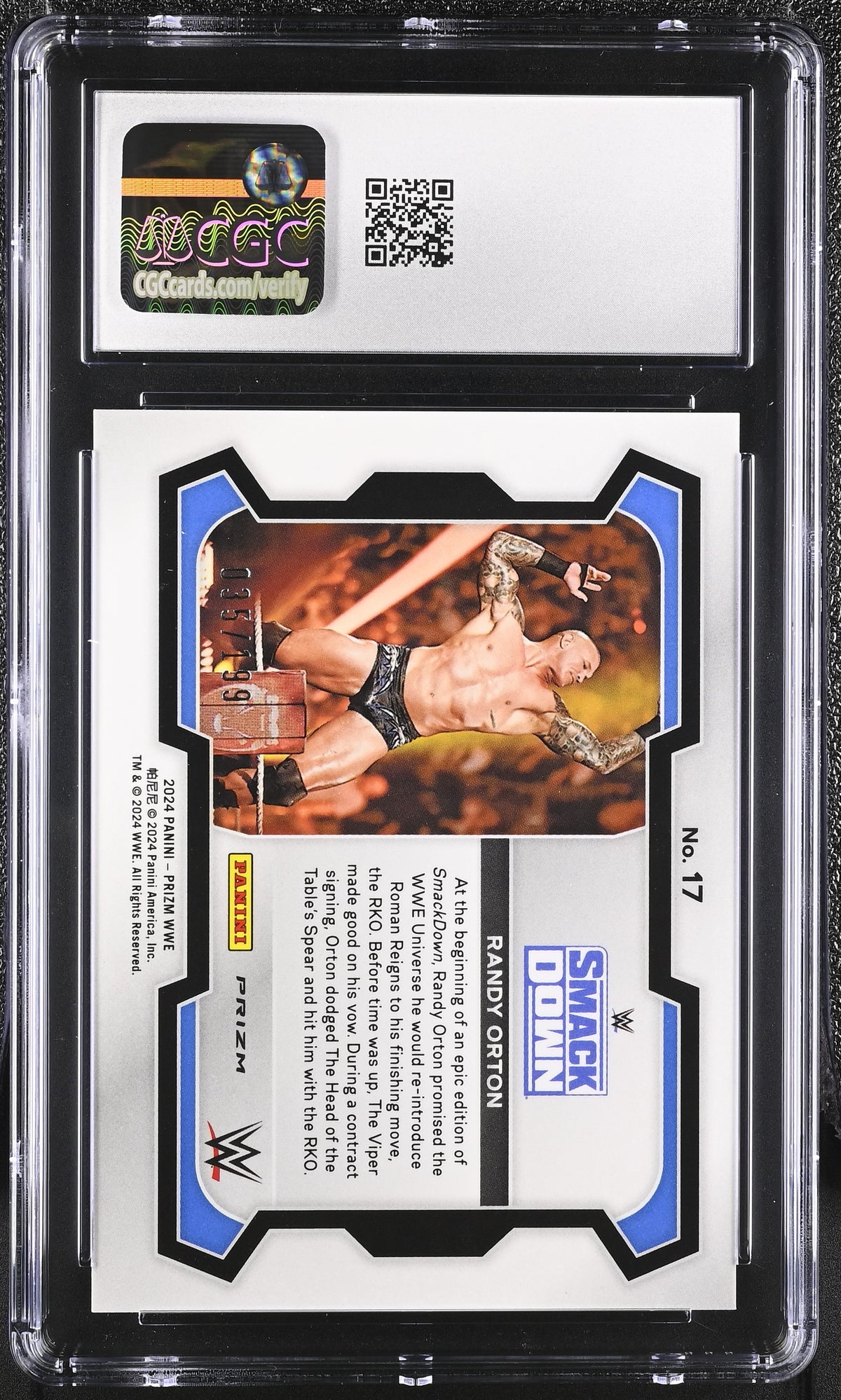 2024 Panini Prizm WWE Randy Orton Premium Box Set /199 #17 CGC 10