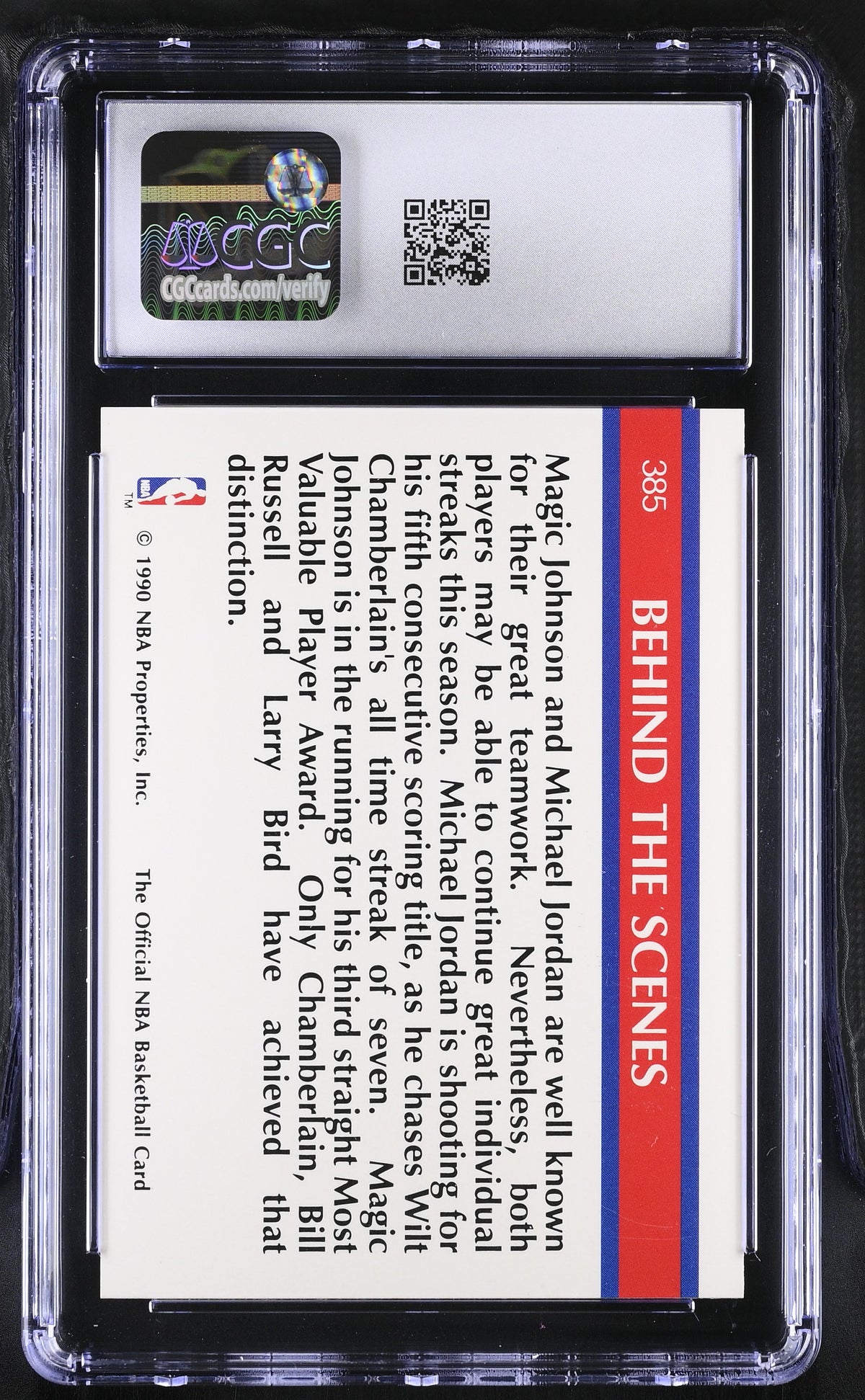 1990-91 Hoops Super Streaks Magic Johnson/Michael Jordan #385 CGC 9
