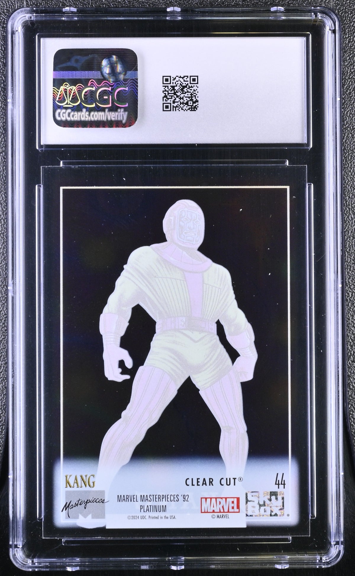 2024 Upper Deck Marvel Masterpieces '92 Kang #44 Clear Cut CGC 9.5