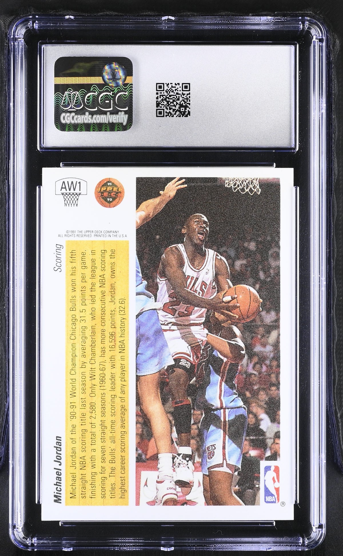 1991-92 Upper Deck Michael Jordan Scoring Award Winner Holograms #AW1 CGC 8.5
