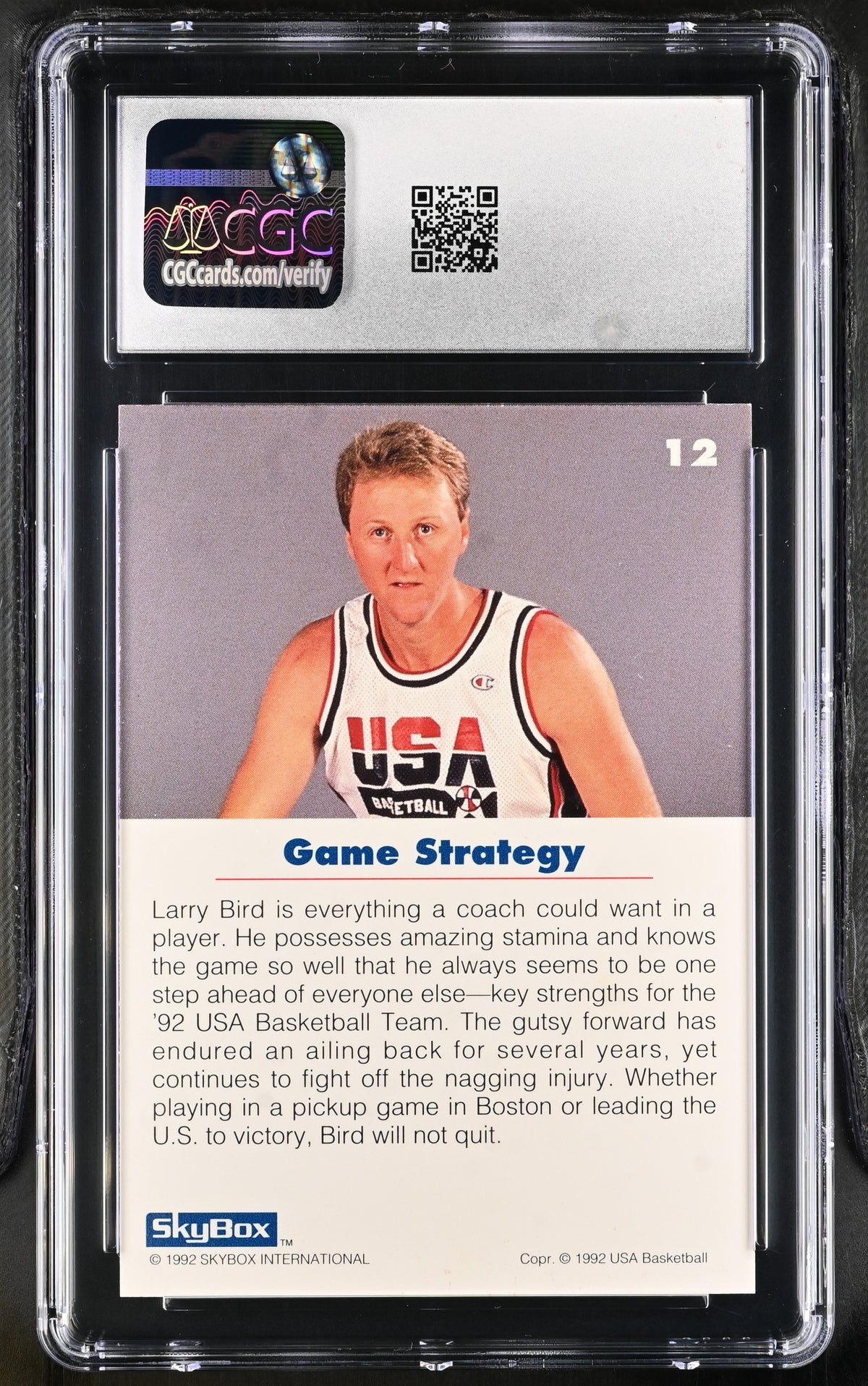 1992-93 Skybox Usa Larry Bird #12 CGC 9.5 Boston Celtics