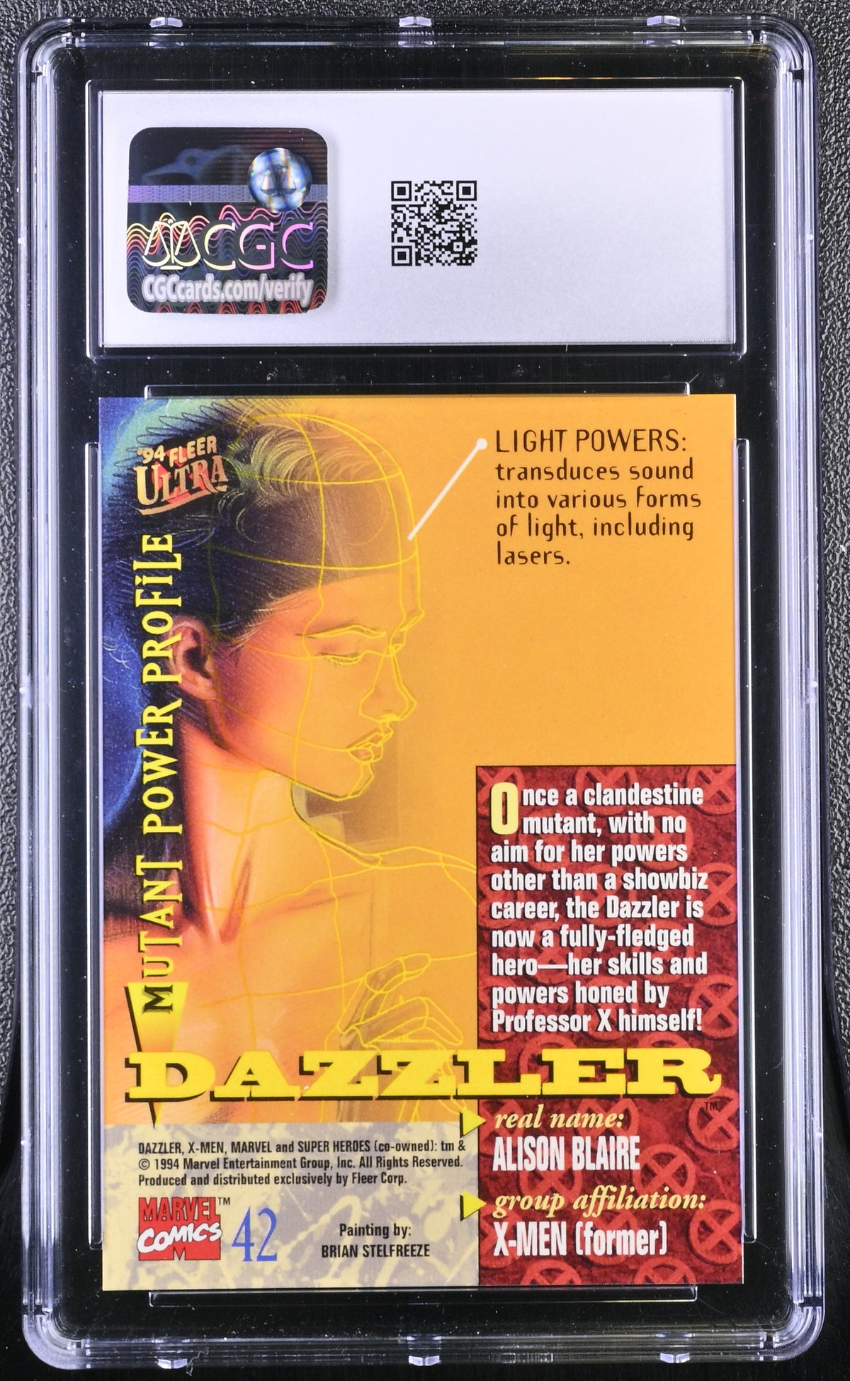 1994 Fleer Ultra X-Men Dazzler #42 CGC 9.5