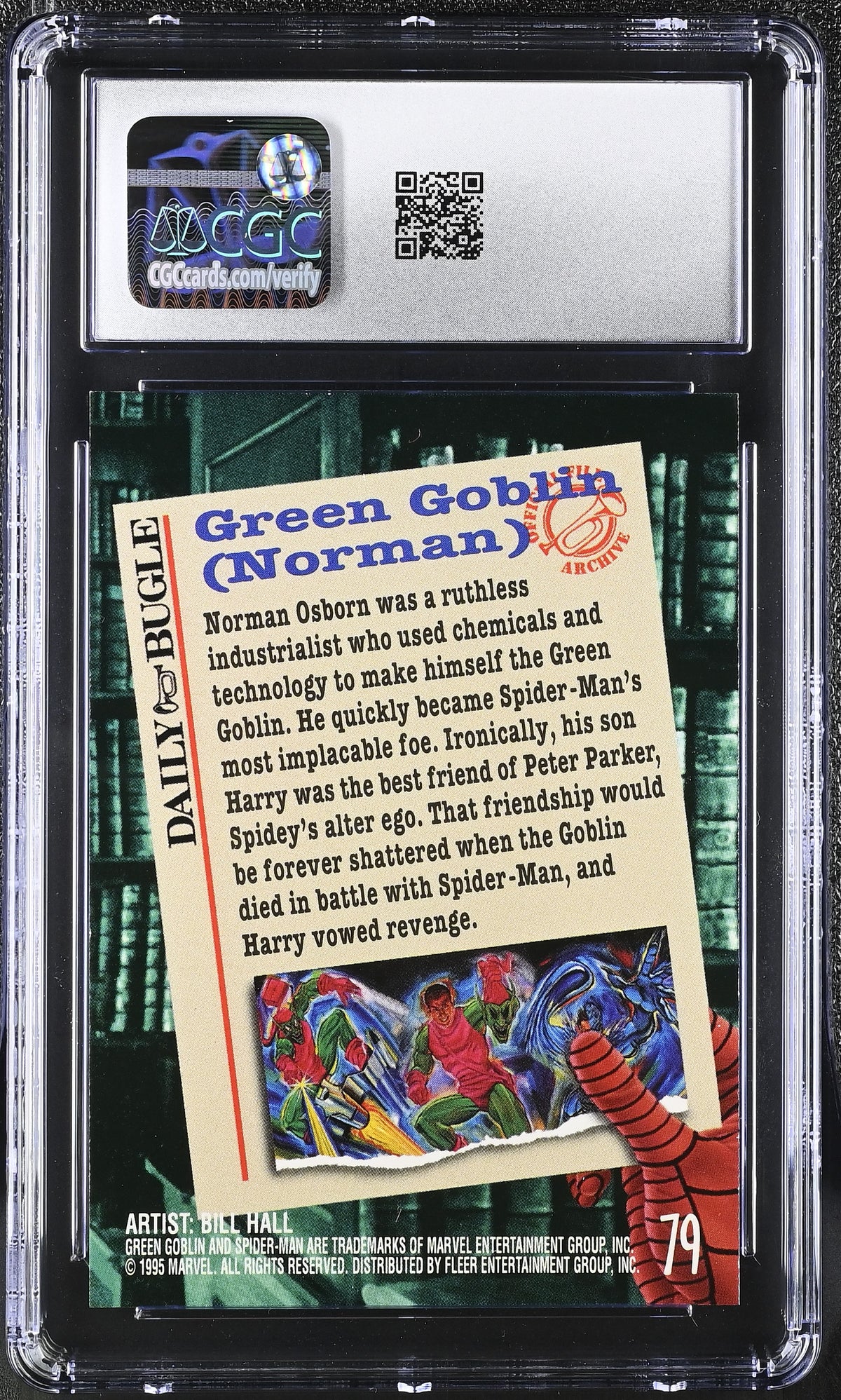 1995 Fleer Ultra Spider-Man Green Goblin #79 CGC 9.5