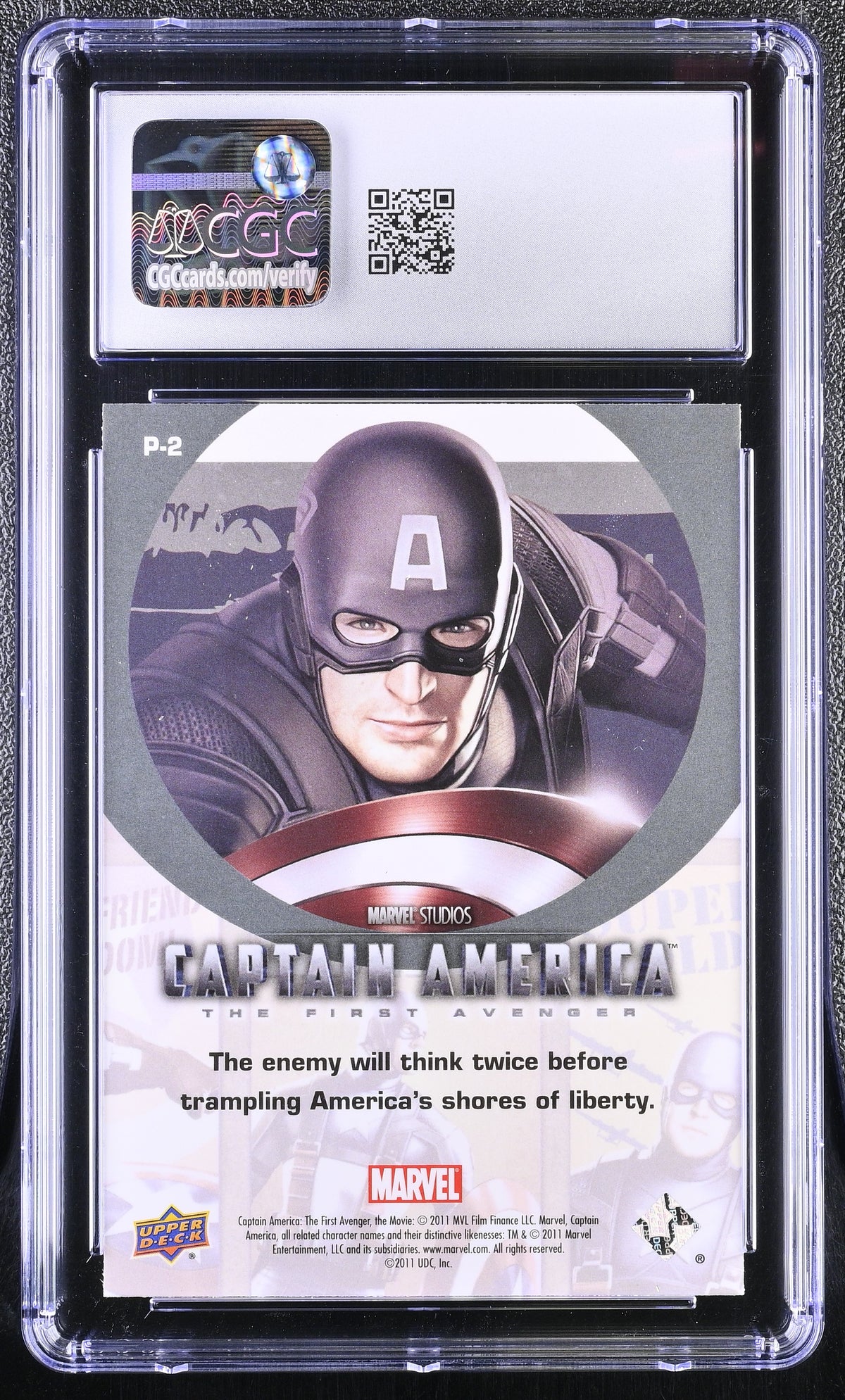 2011 Upper Deck Captain America: The First Avenger #P-2 Poster Series CGC 9.5