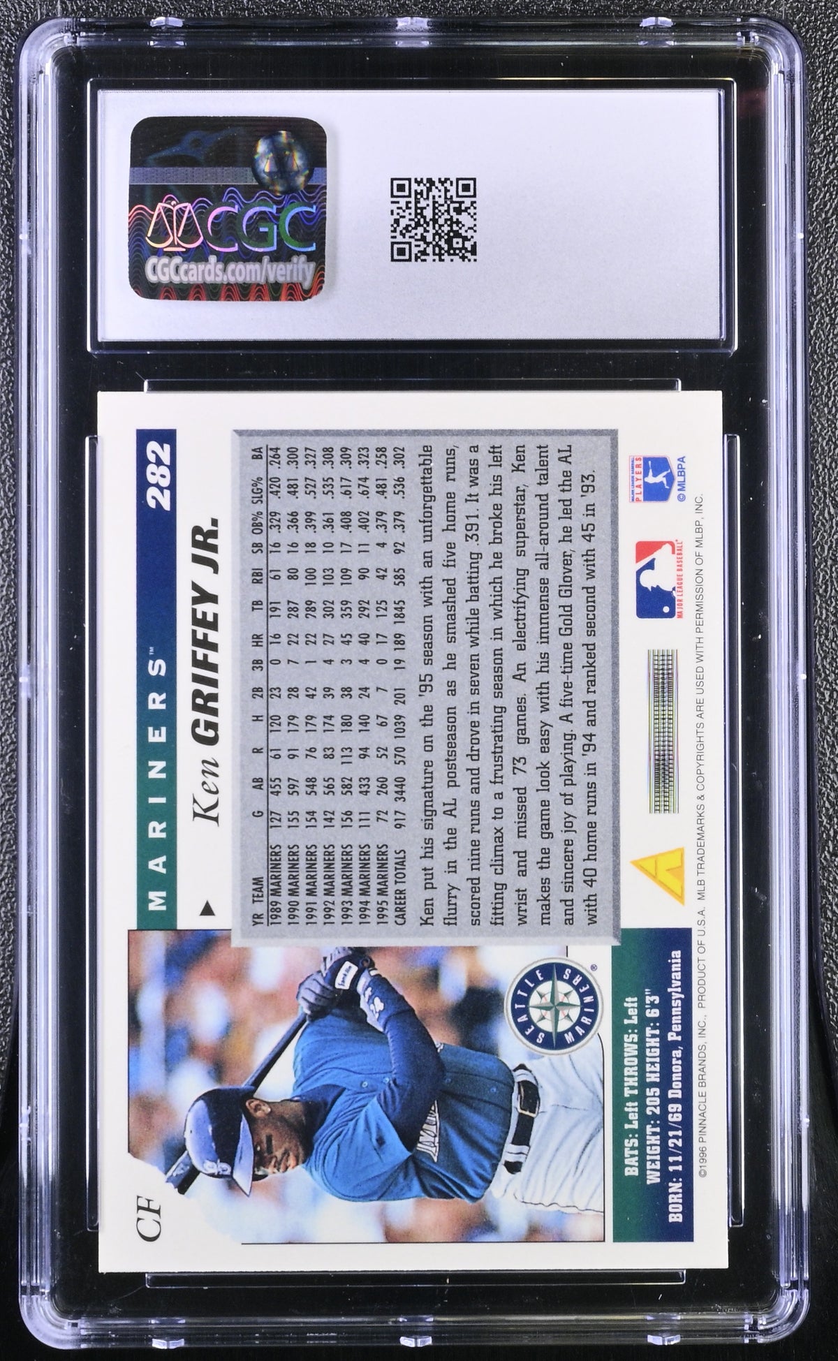 1996 Score Ken Griffey Jr. #282 CGC 9.5 Seattle Mariners