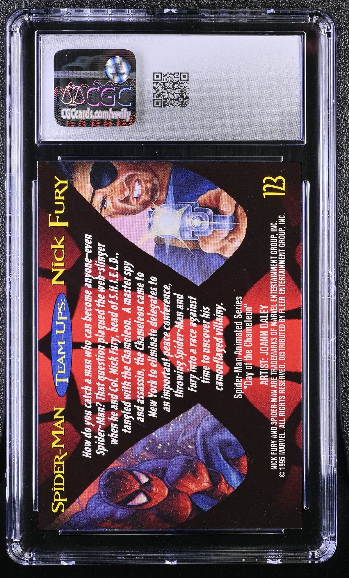 1995 Fleer Ultra Spider-Man Nick Fury #123 CGC 9.5