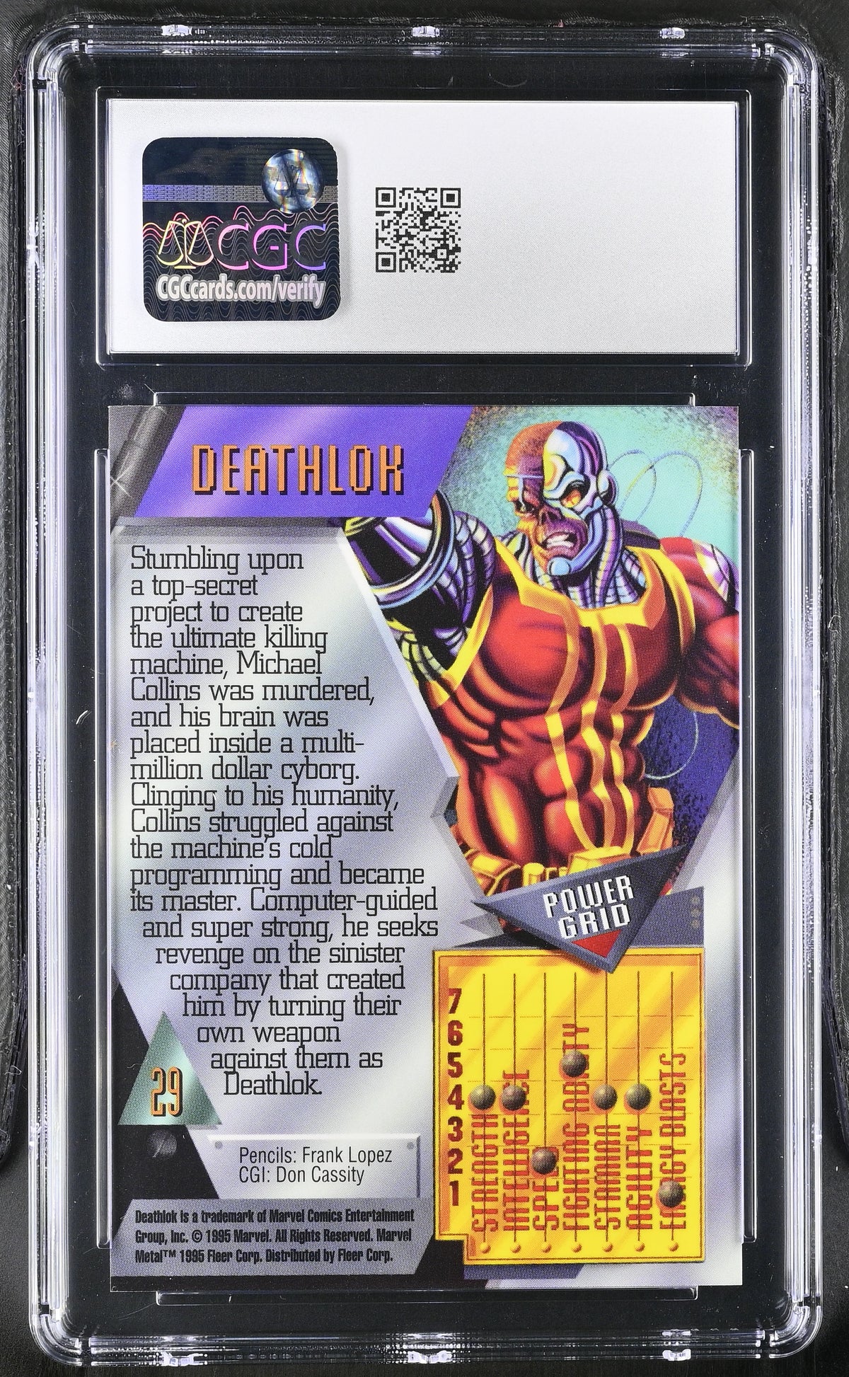 1995 Fleer Marvel Metal Inaugural Edition Deathlok #29 CGC 10