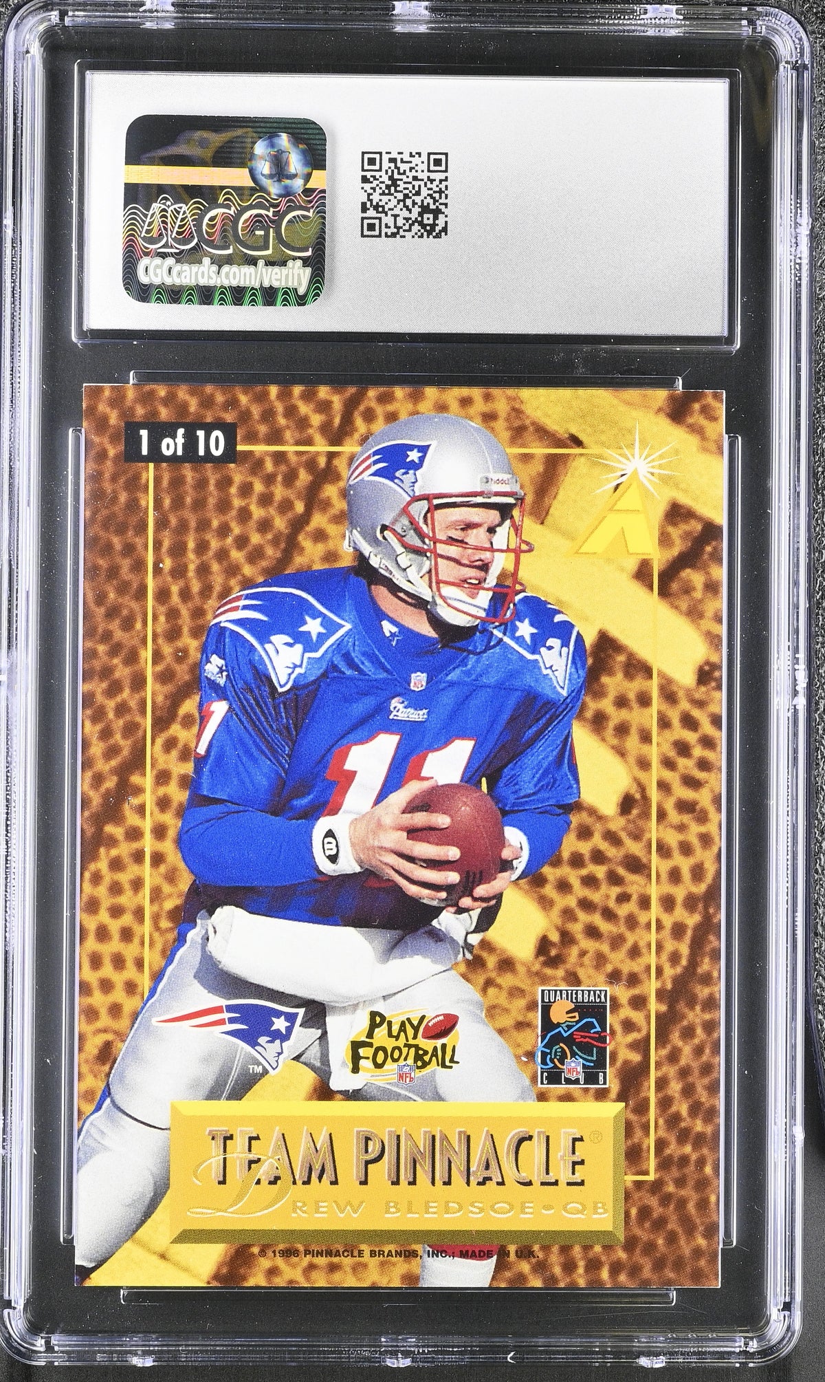 1996 Pinnacle Drew Bledsoe/Troy Aikman Team Pinnacle #1 CGC 10 Dallas Cowboys