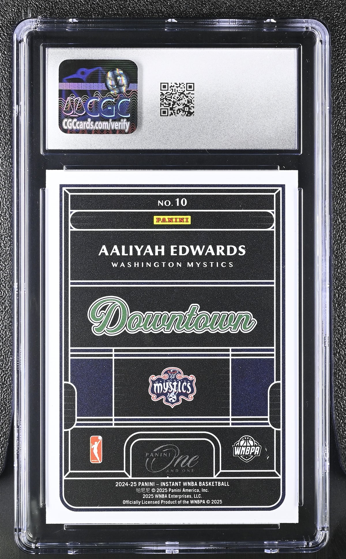 2024 Rookie Royalty WNBA Aaliyah Edwards Rookie Downtown #10 CGC 10 Mystics