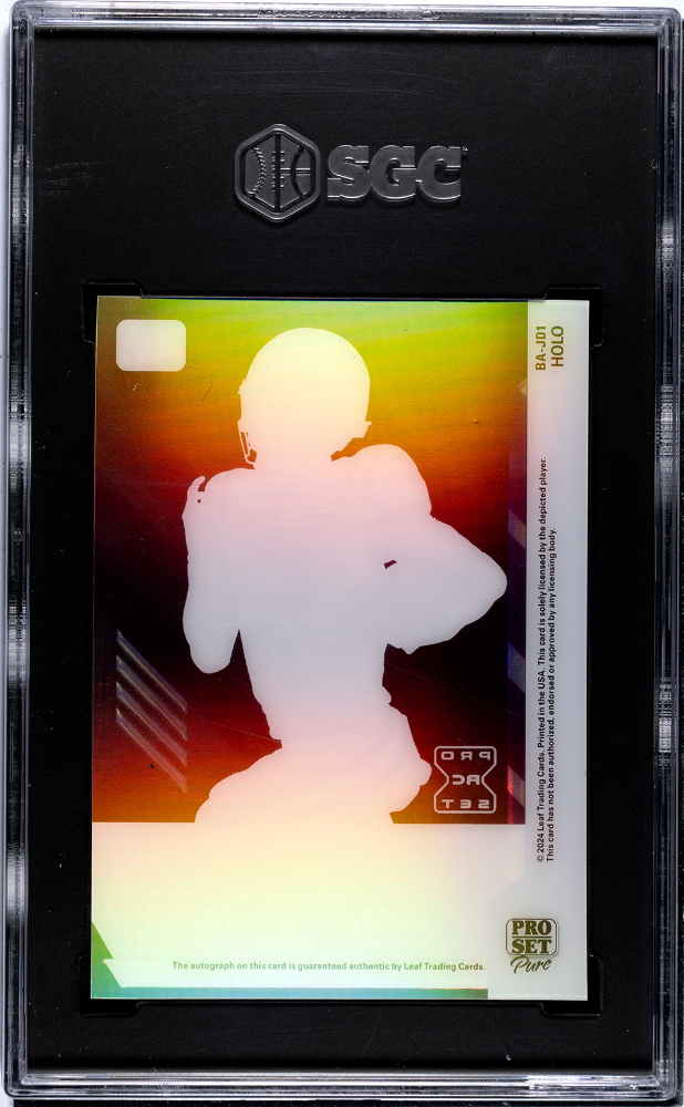 2024 Leaf Pro Set Pure Jayden Daniels Autograph Silver /3 Rookie JD1 SGC 9 LSU