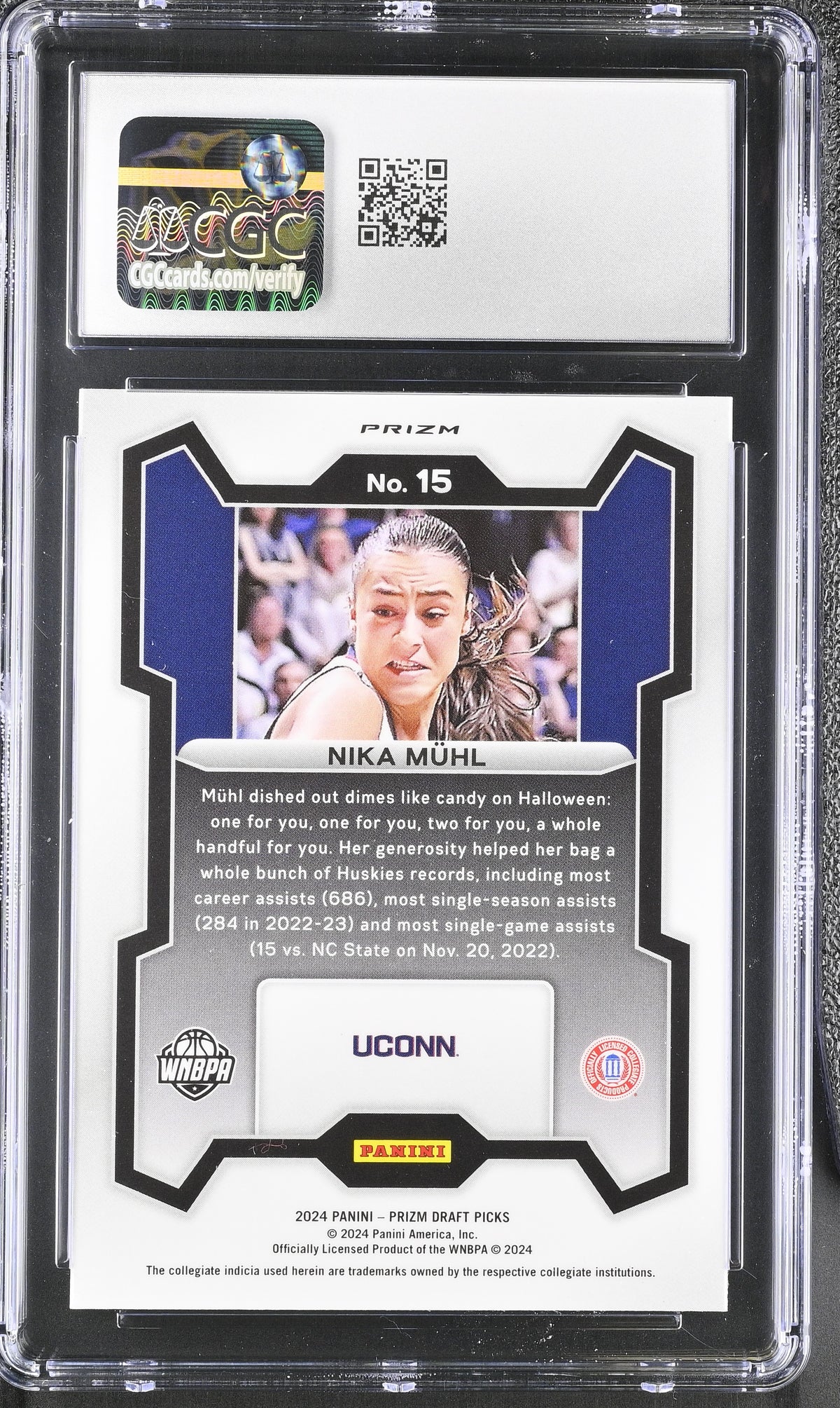 2024 Panini Prizm Draft Picks Nika Muhl Silver #15 CGC 10