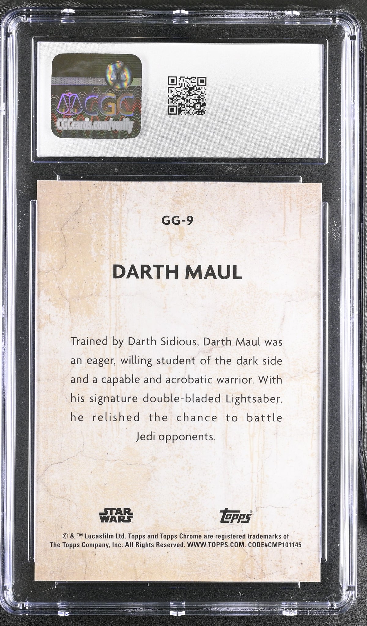2025 Topps Star Wars Chrome Darth Maul #GG-9 CGC 10 Galactic Graffiti