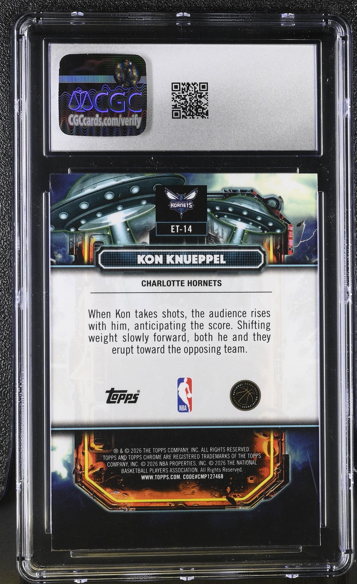 2025-26 Topps Cosmic Chrome Kon Knueppel Rookie Extraterrestrial #ET-14 CGC 9.5
