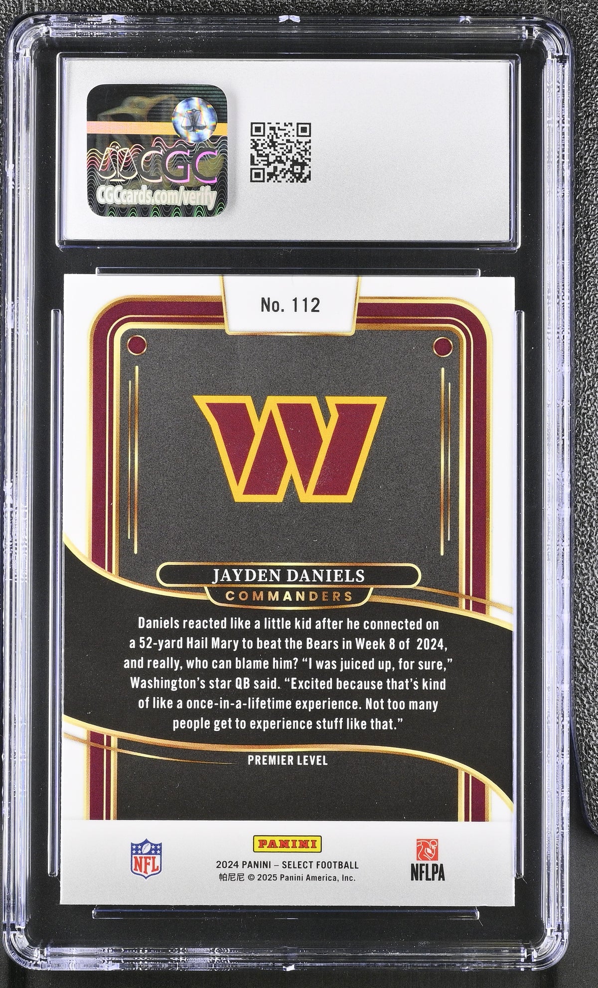 2024 Panini Select Jayden Daniels #112 CGC 10