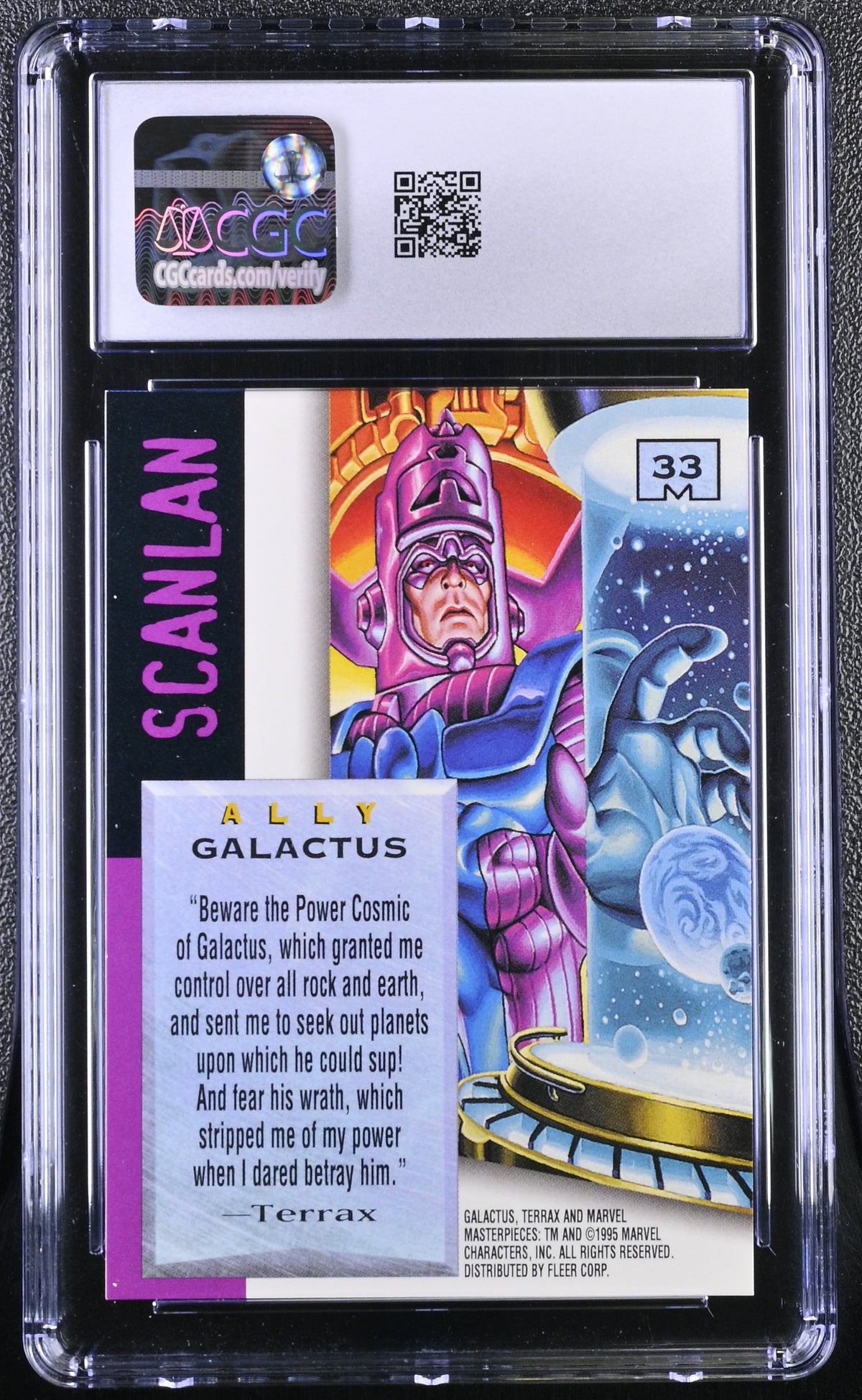 1995 Fleer Marvel Masterpieces Galactus #33 CGC 9.5