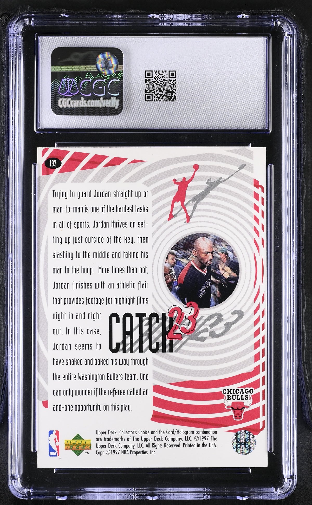 1997-98 Collector's Choice Michael Jordan #193 CGC 9 Chicago Bulls