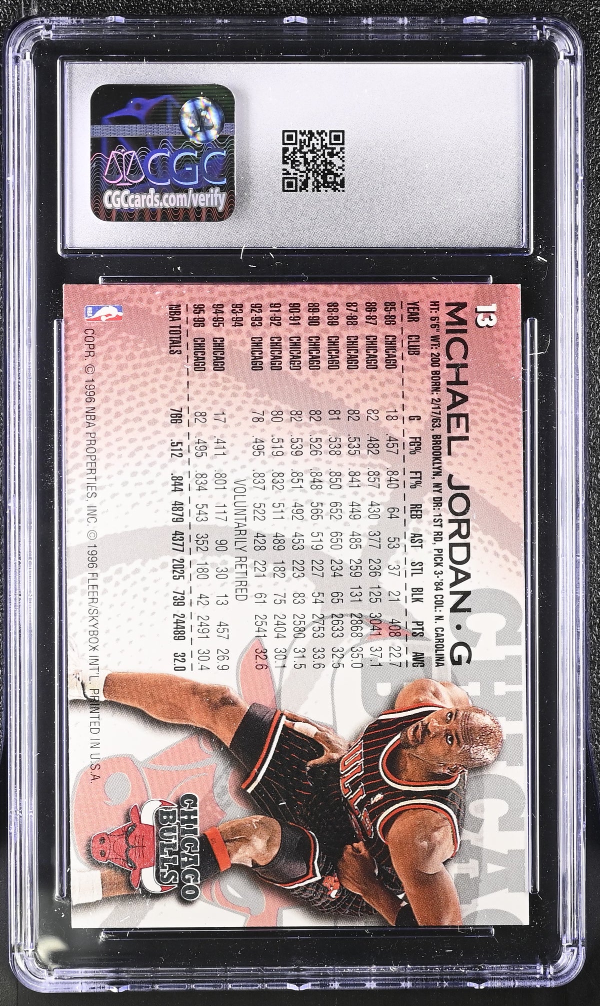 1996-97 Fleer Michael Jordan #13 CGC 9.5 Chicago Bulls