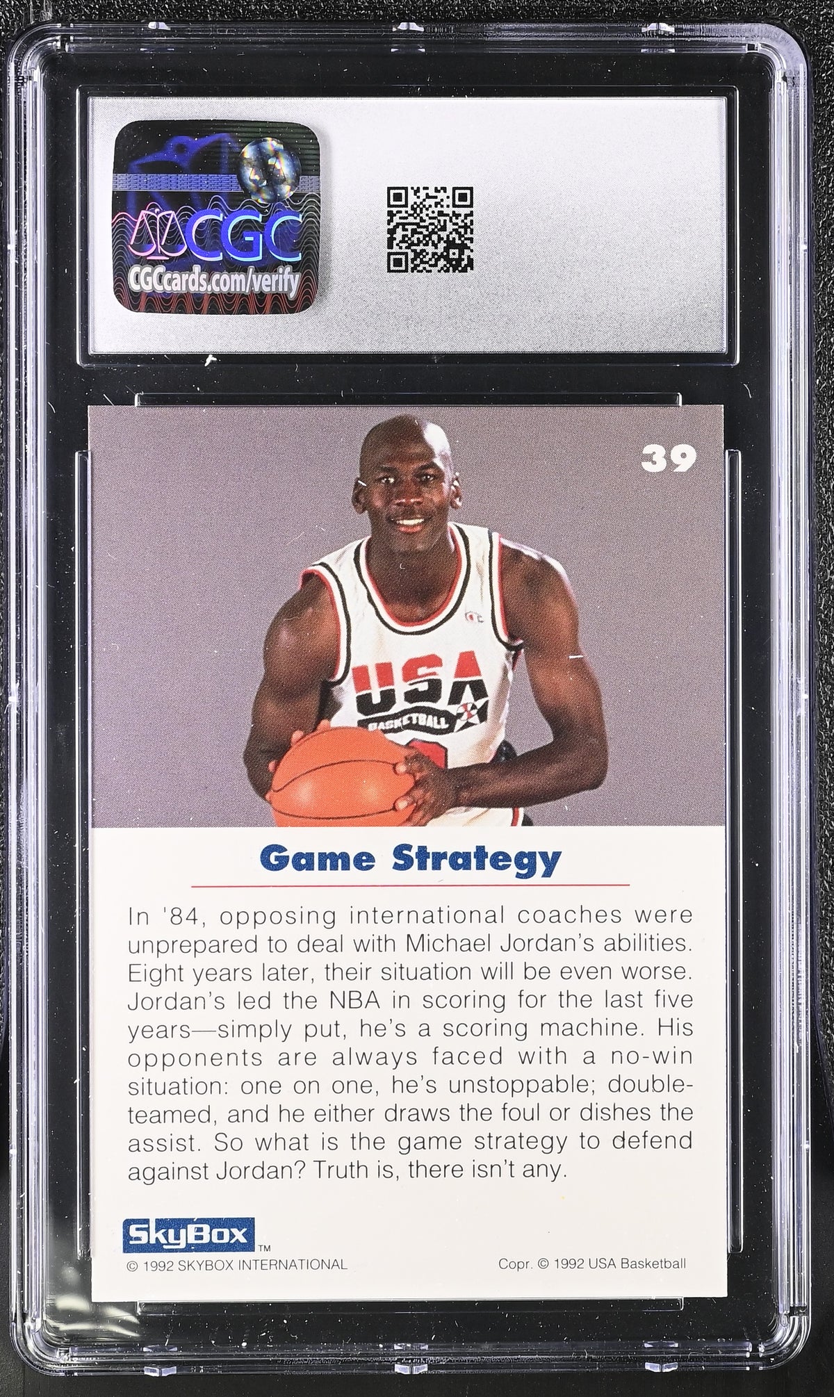1992 Skybox Usa Michael Jordan #39 CGC 9.5