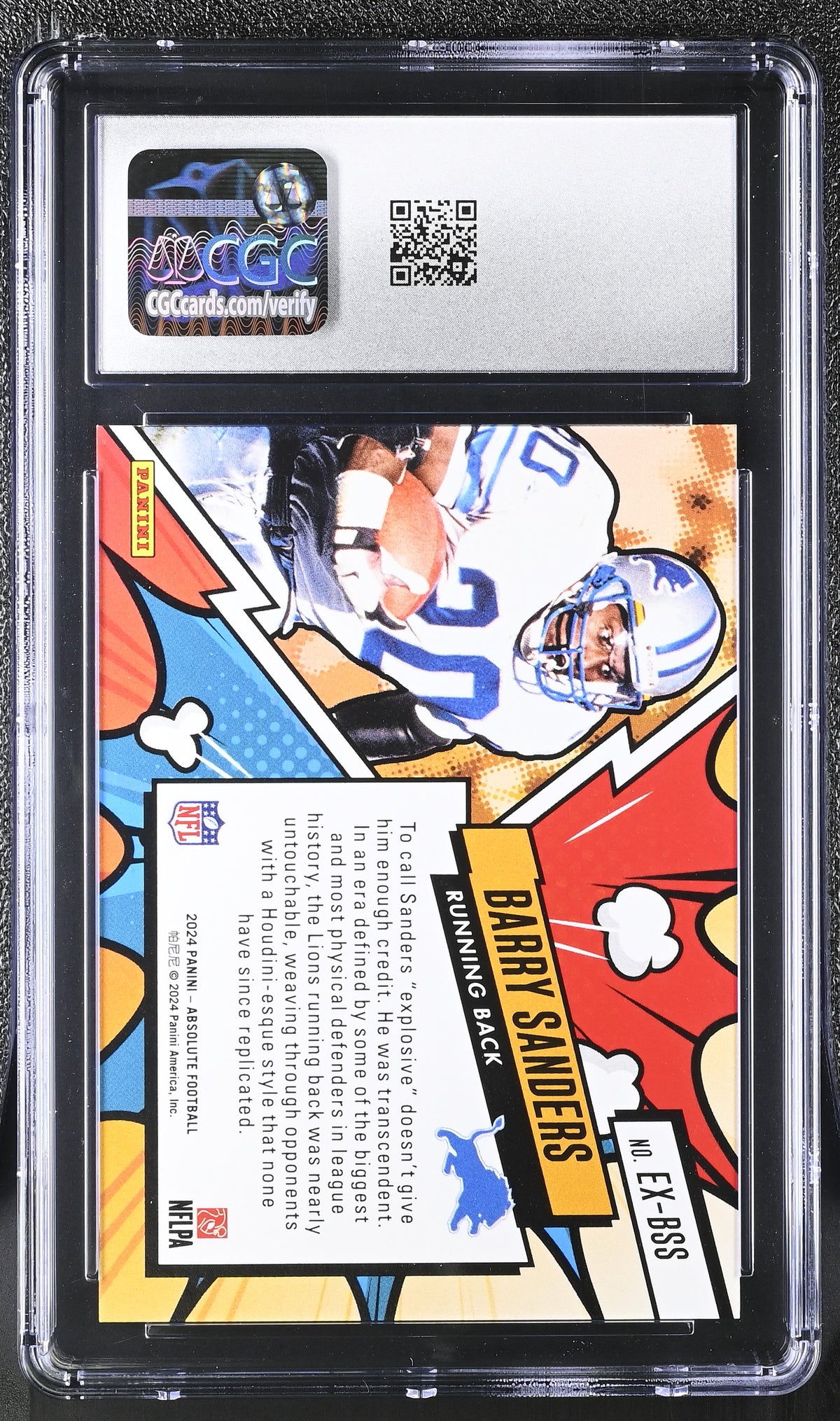 2024 Panini Absolute Barry Sanders Explosive #EX-BSS CGC 10 Detroit Lions